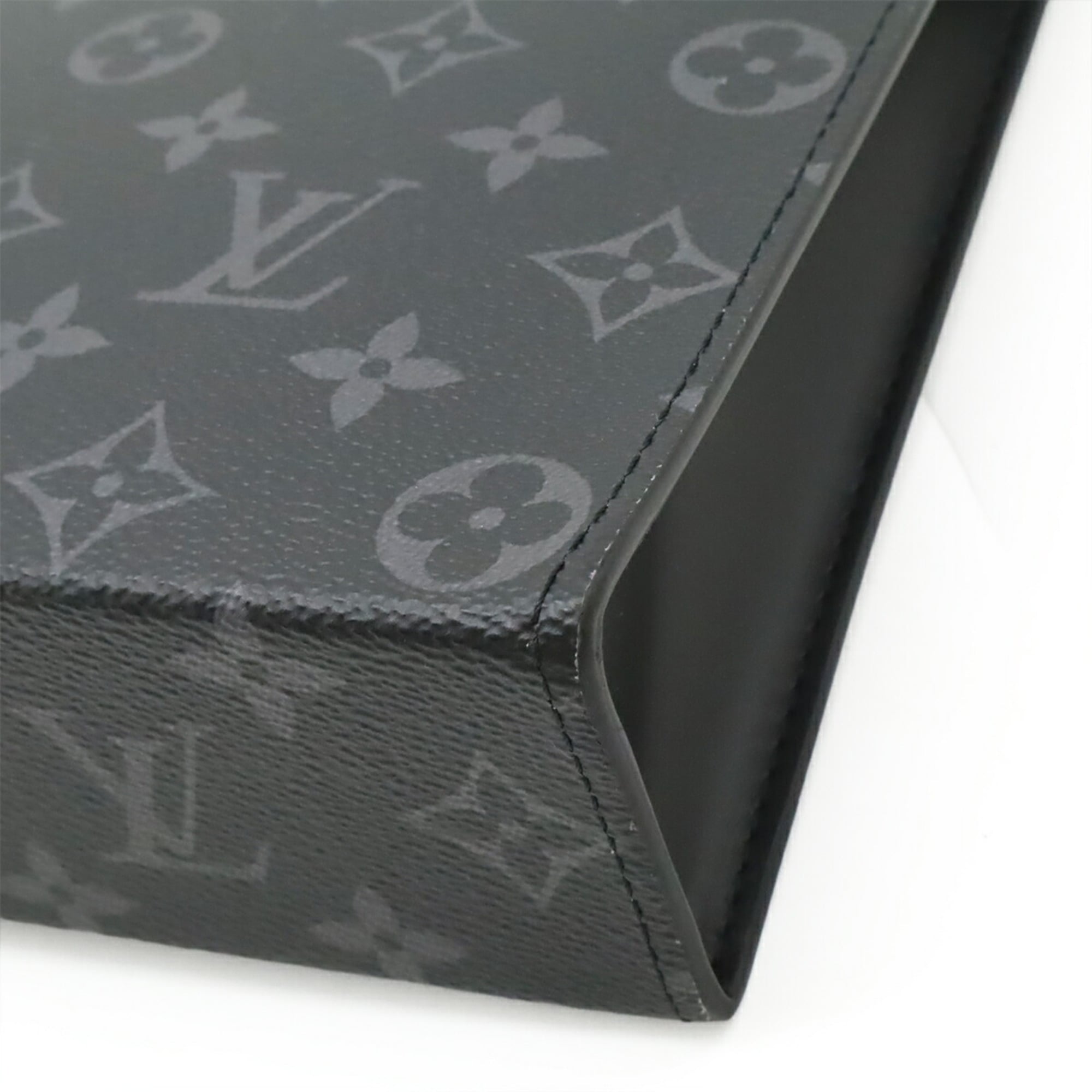 Louis Vuitton Monogram Eclipse Black Gray Monogram Eclipse Clutch Bag Pochette (Pre-Owned)