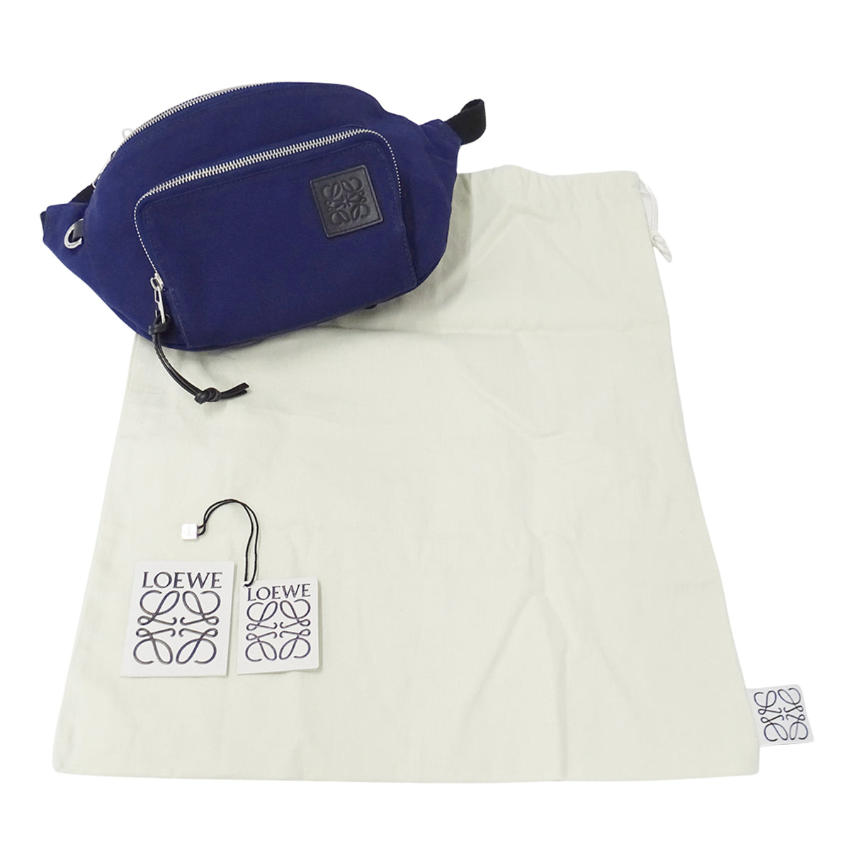 Loewe Navy Canvas Sling Bag (Pre-Owned)