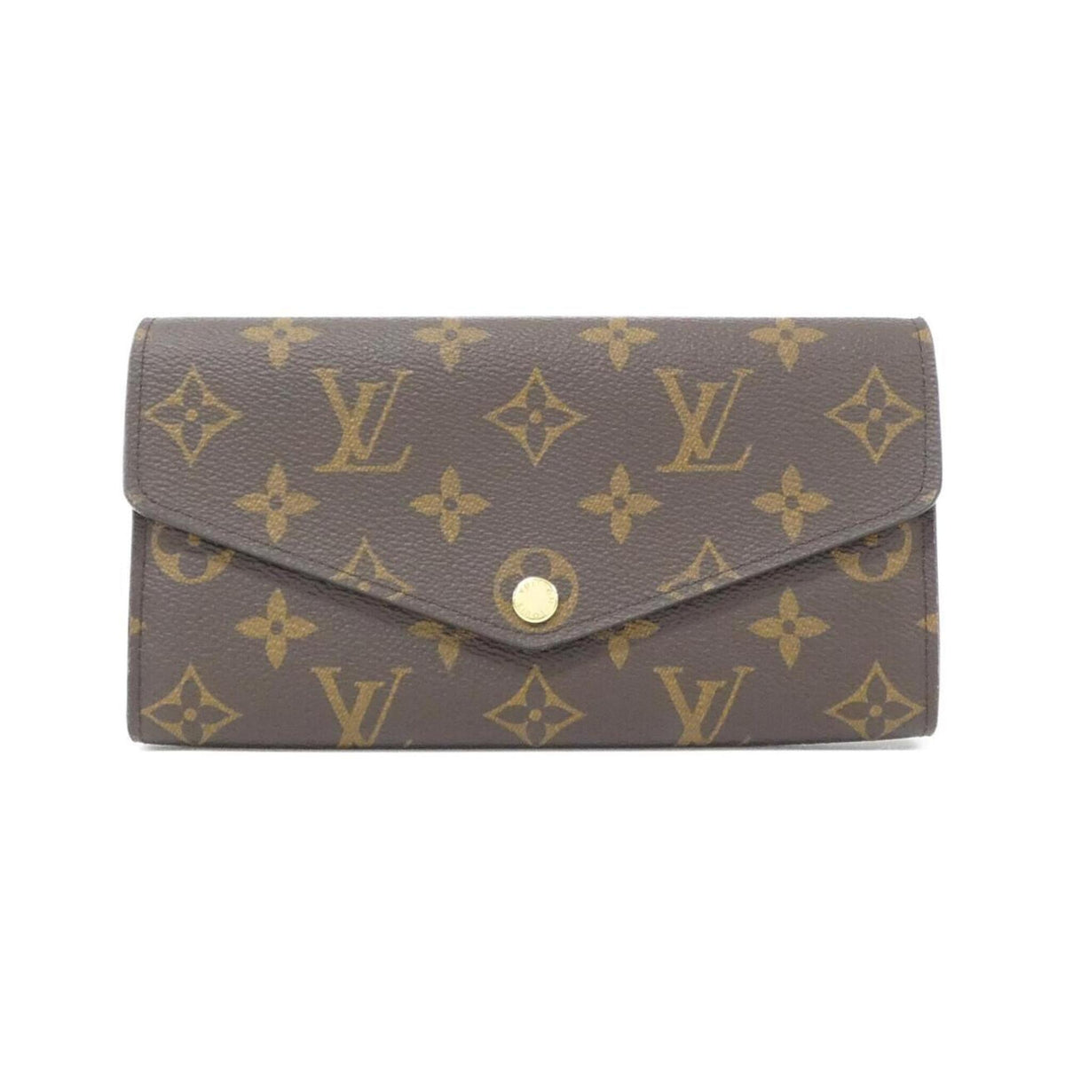 Louis Vuitton Monogram Fuchsia Marron Coated Canvas Long Wallet (Bi-Fold) (Pre-Owned)