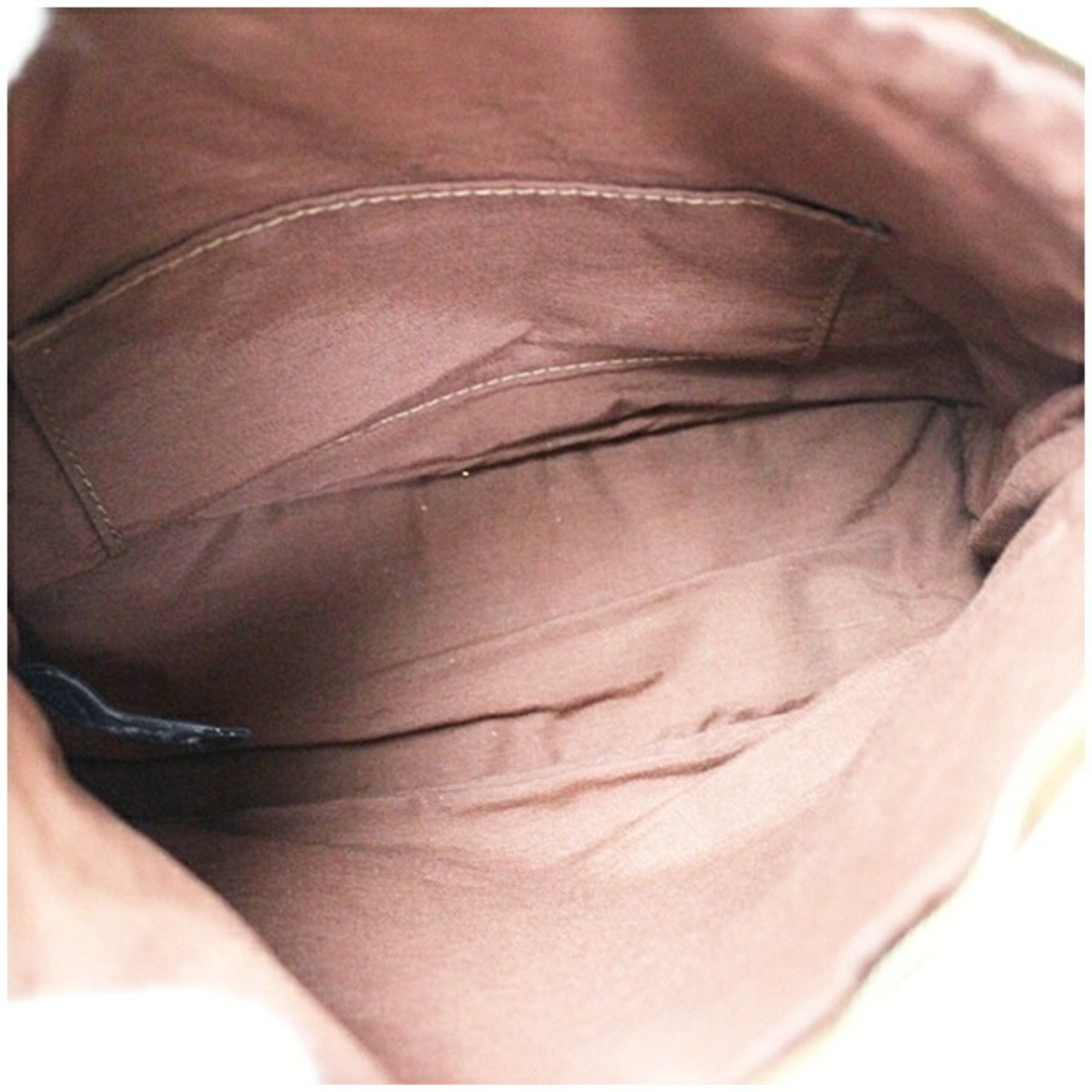 Hermes Brown Canvas Pouch (Pre-Owned)