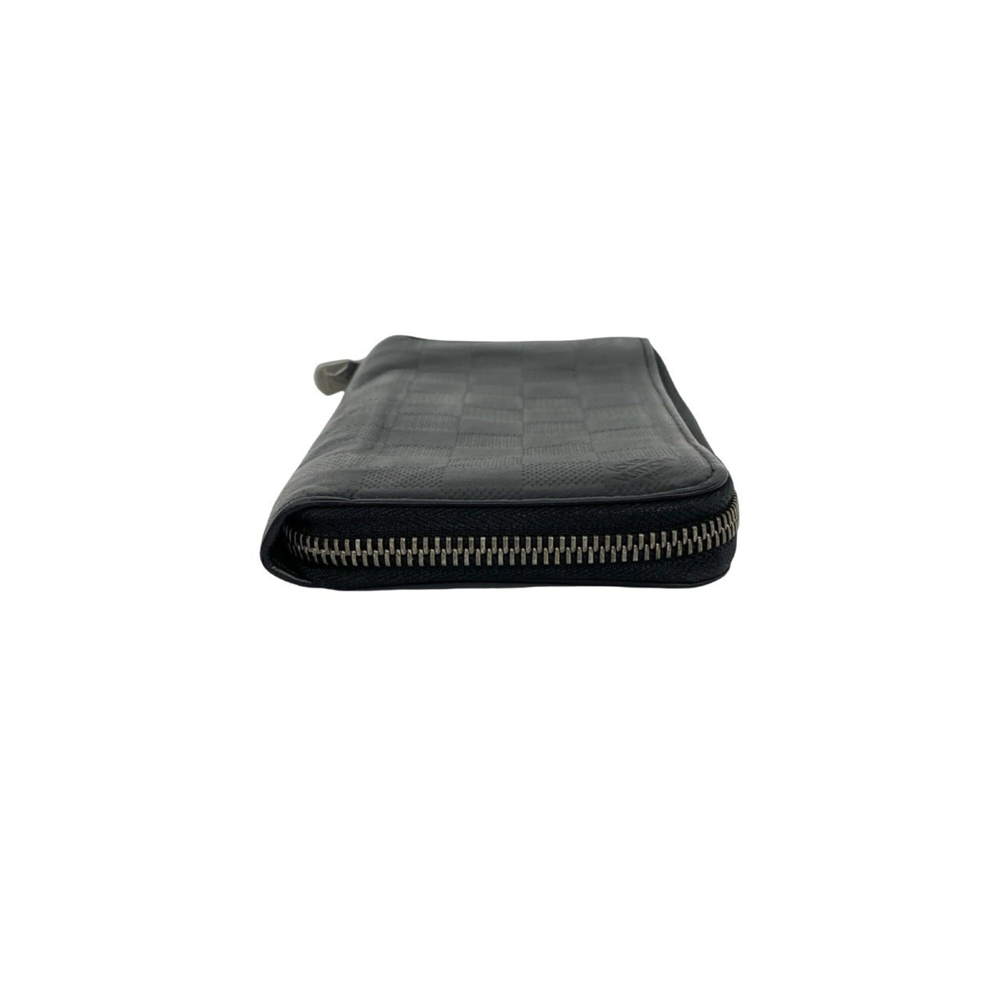 Louis Vuitton Black Leather Long Wallet (Bi-Fold) (Pre-Owned)