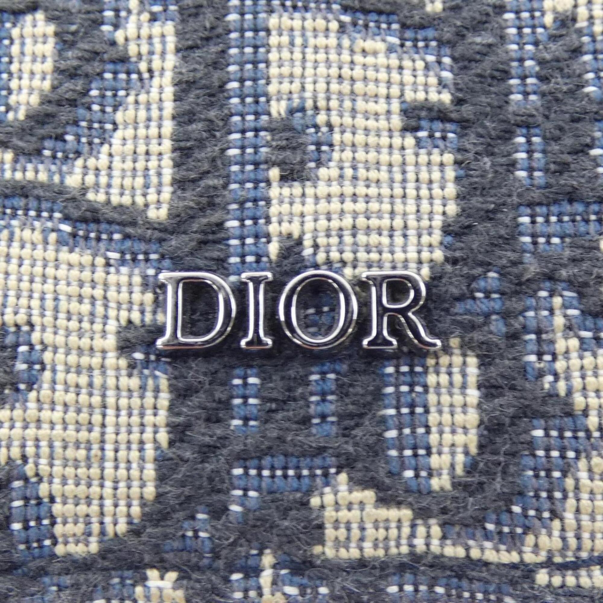 Christian Dior Beige Navy Bill Wallet (Bi-Fold) (Pre-Owned)