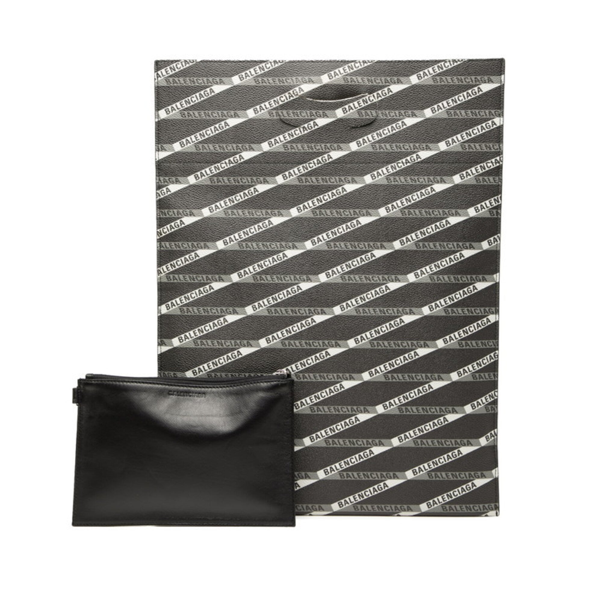 Balenciaga Black Multi-Color Pvc Clutch Bag Handbag (Pre-Owned)