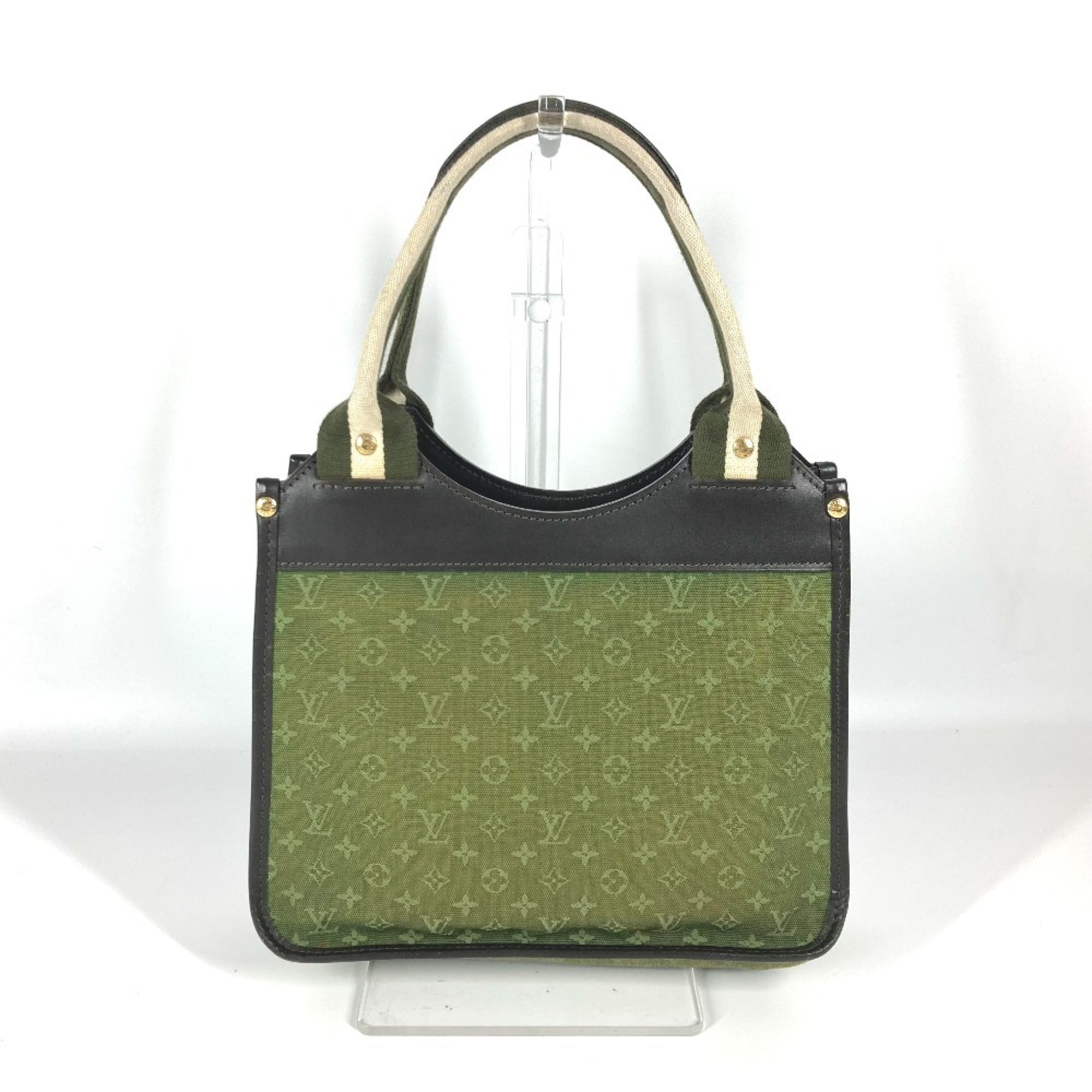 Louis Vuitton Khaki Monogram Mini Handbag Tote Bag (Pre-Owned)