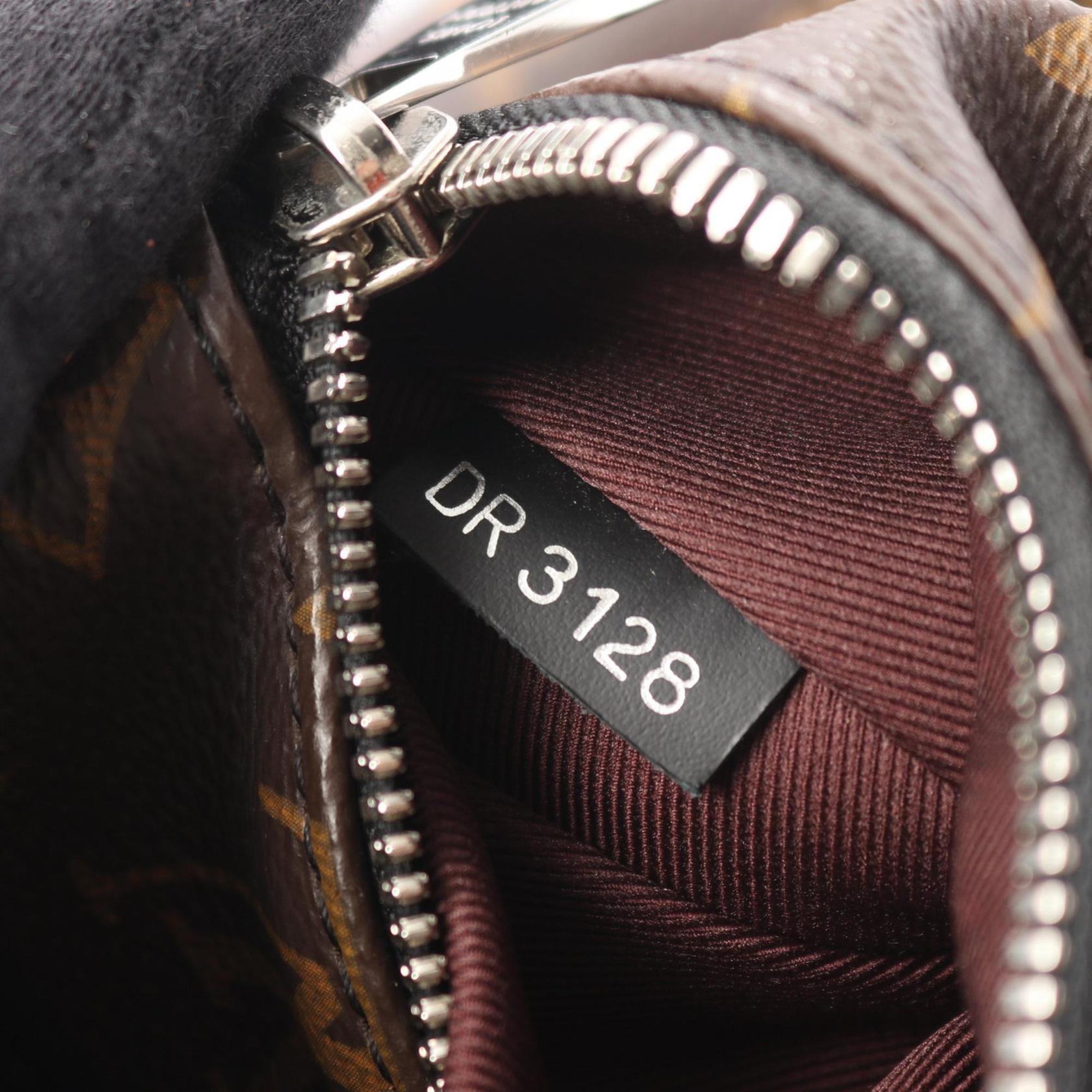 Louis Vuitton Black Brown Coated Canvas Leather Backpack (Pre-Owned)