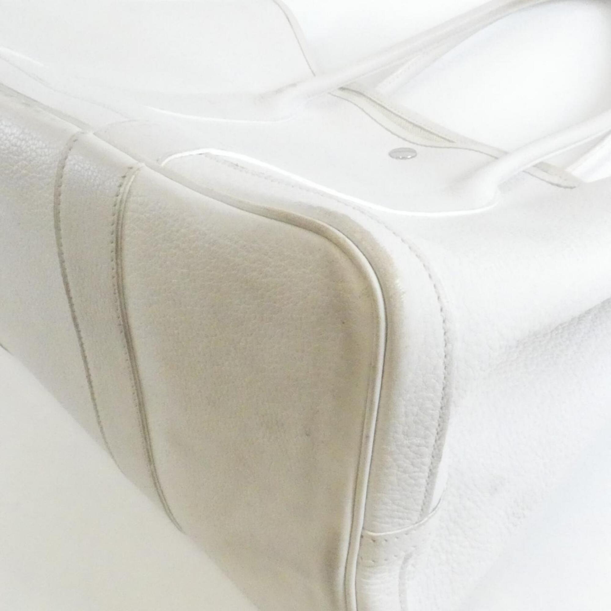 Hermes Garden White Negonda Leather Handbag (Pre-Owned)