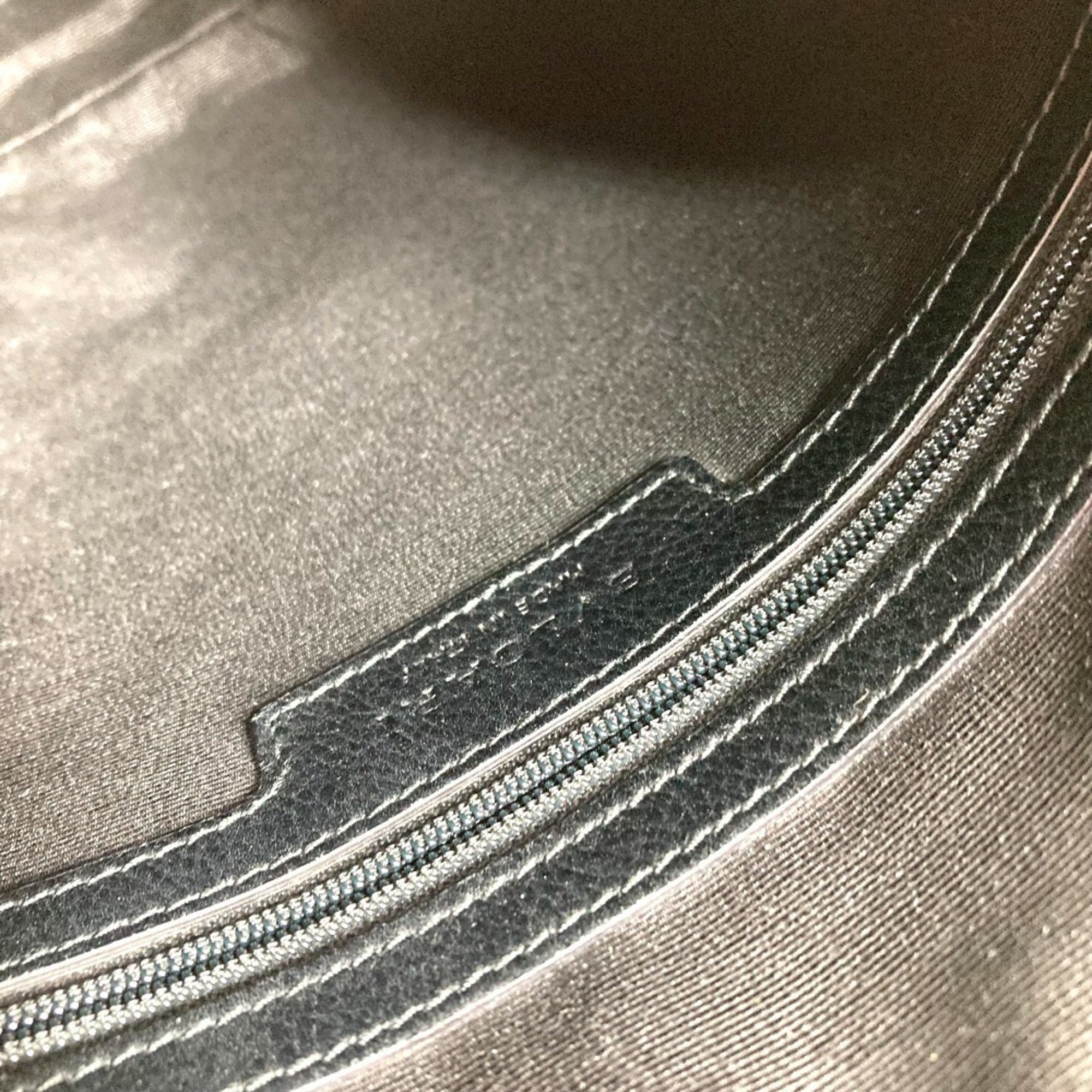 Bvlgari Black Gray Pvc Leather Pochette Shoulder Bag (Pre-Owned)