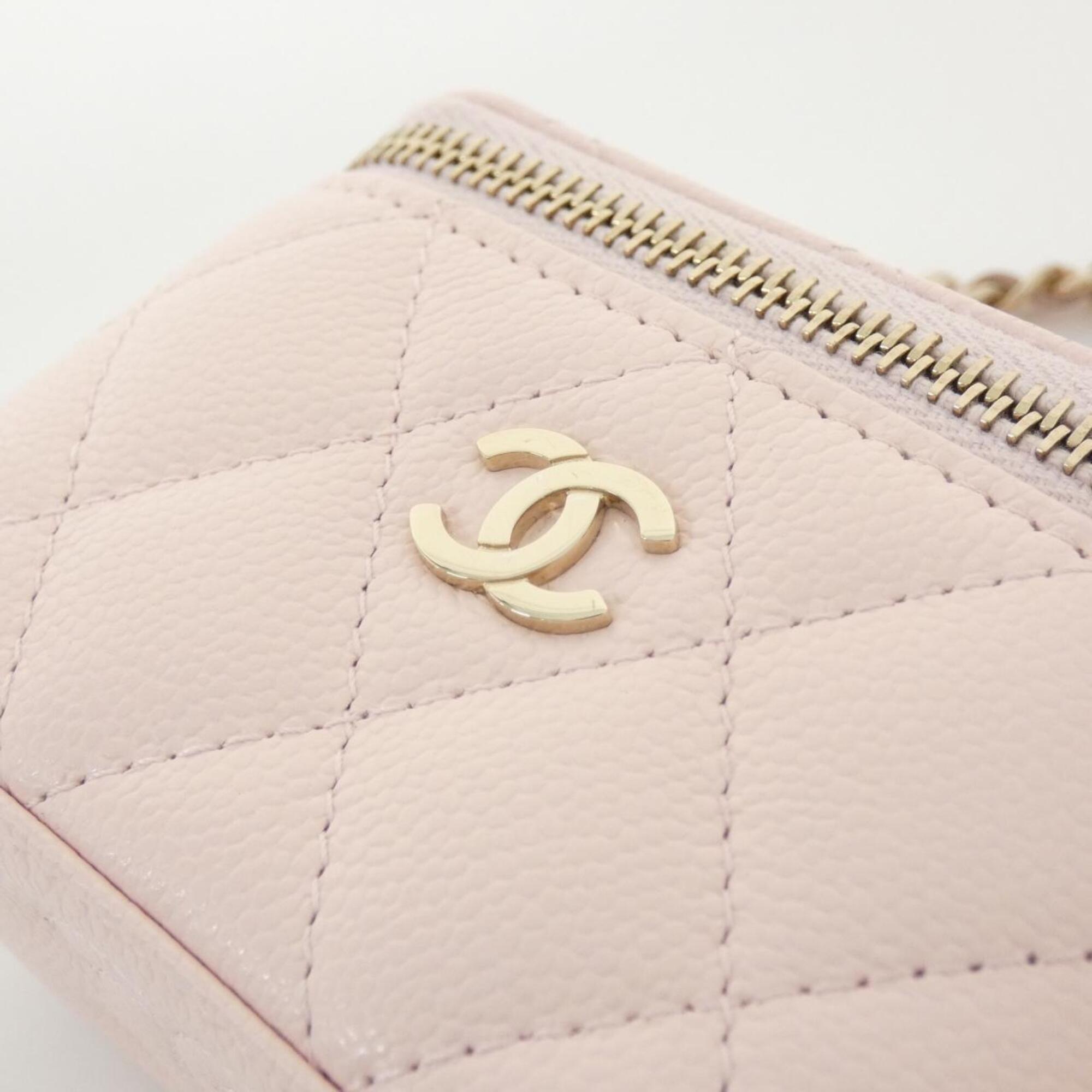 Chanel Pink Grained Calfskin Pouch (Pre-Owned)
