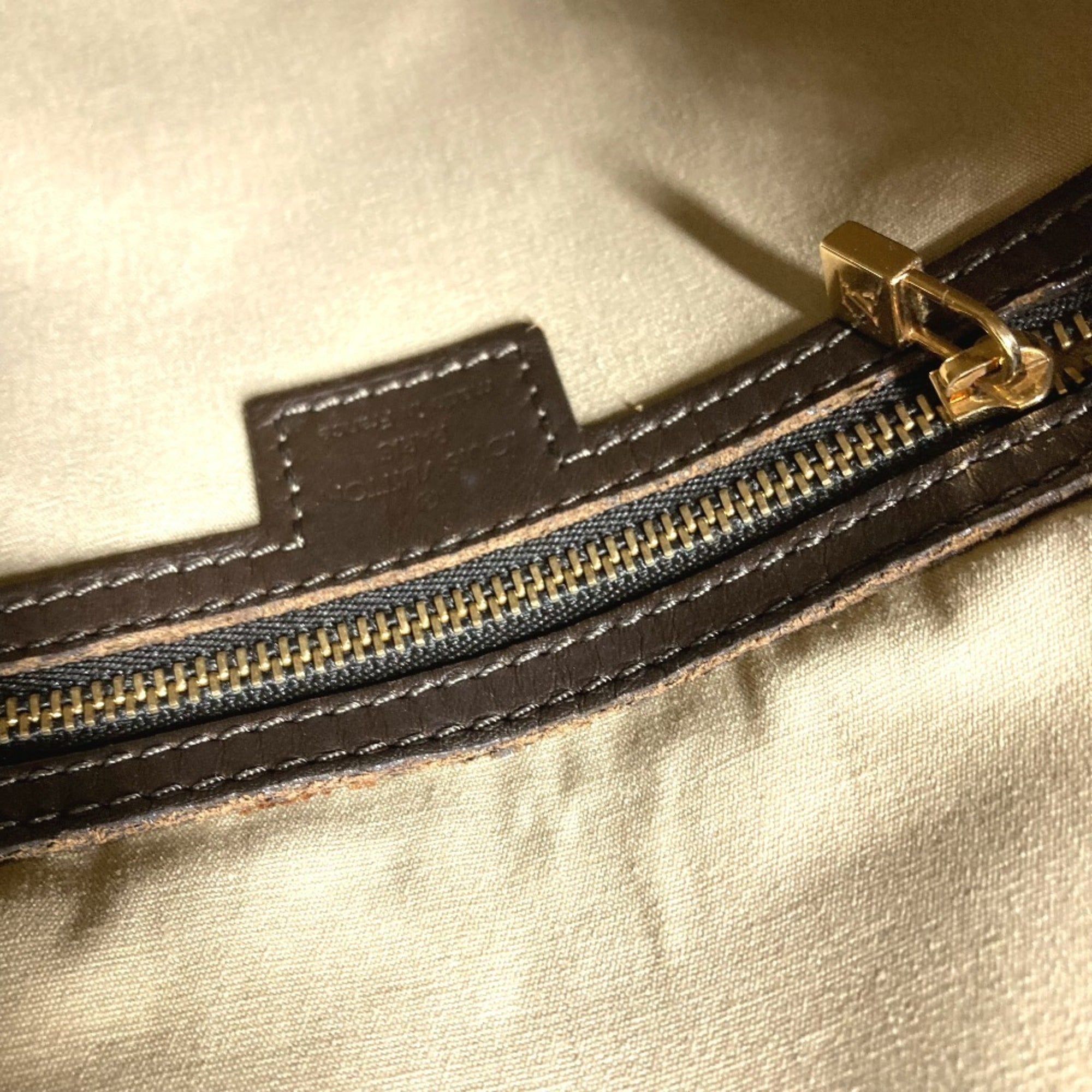 Louis Vuitton Brown Khaki Monogram Mini Handbag Tote Bag (Pre-Owned)