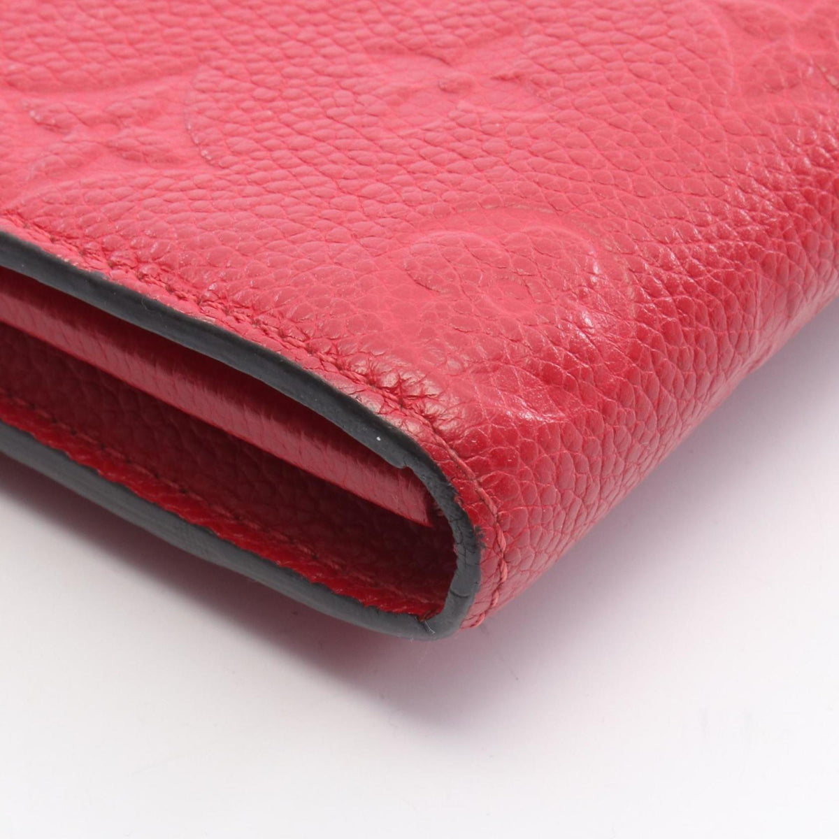 Louis Vuitton Red Color Sacrlet Monogram Empreinte Long Wallet (Bi-Fold) (Pre-Owned)