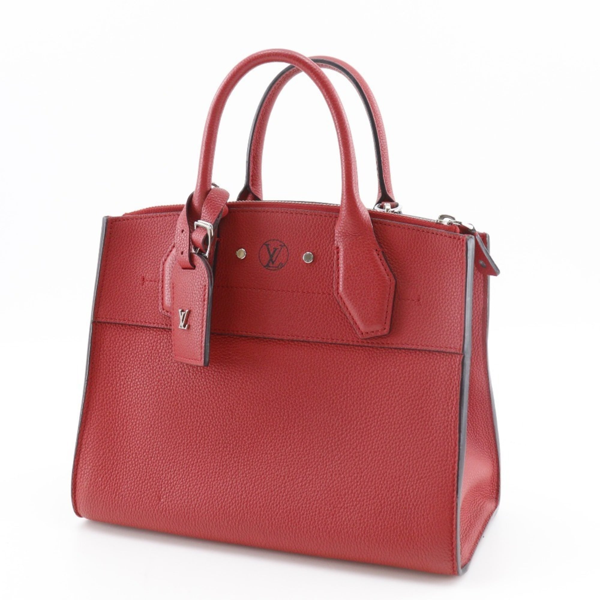 Louis Vuitton Red Color Rouge Leather Handbag Shoulder Bag (Pre-Owned)