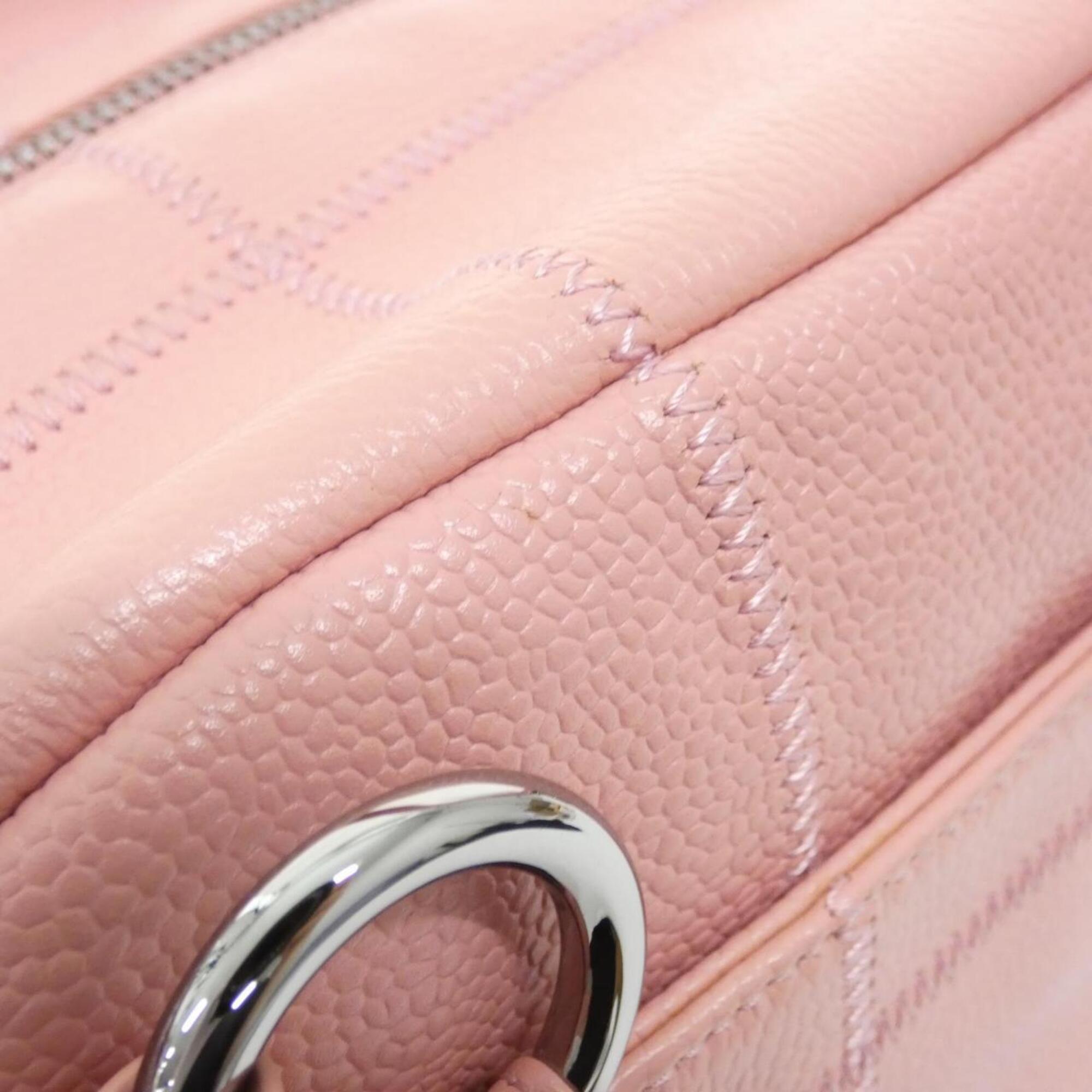 Chanel Pink Grained Calfskin Shoulder Bag (Pre-Owned)