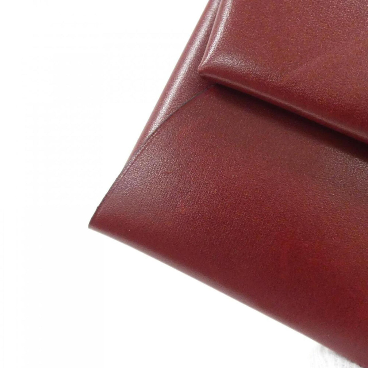 Hermes Rouge H Leather Coin Purse/Coin Case (Pre-Owned)