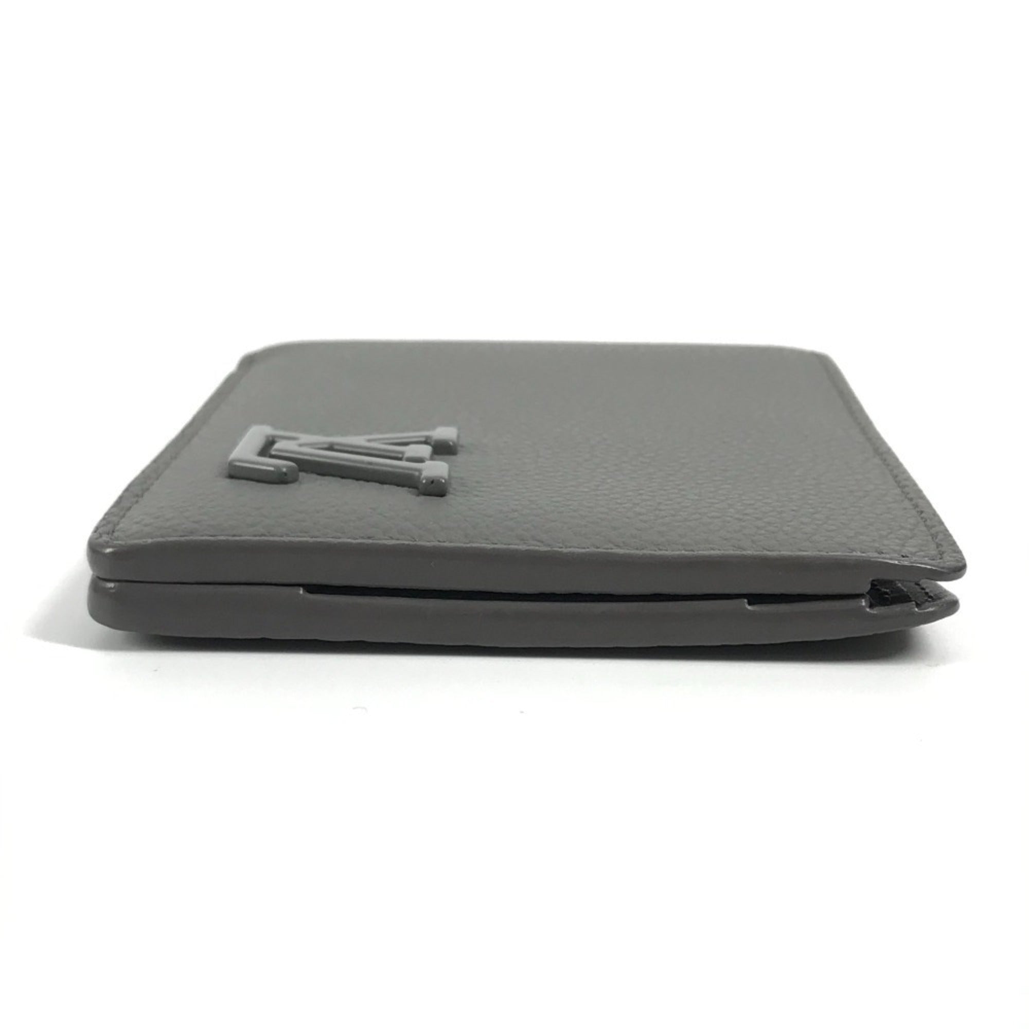 Louis Vuitton Gray Leather Wallet (Bi-Fold) (Pre-Owned)