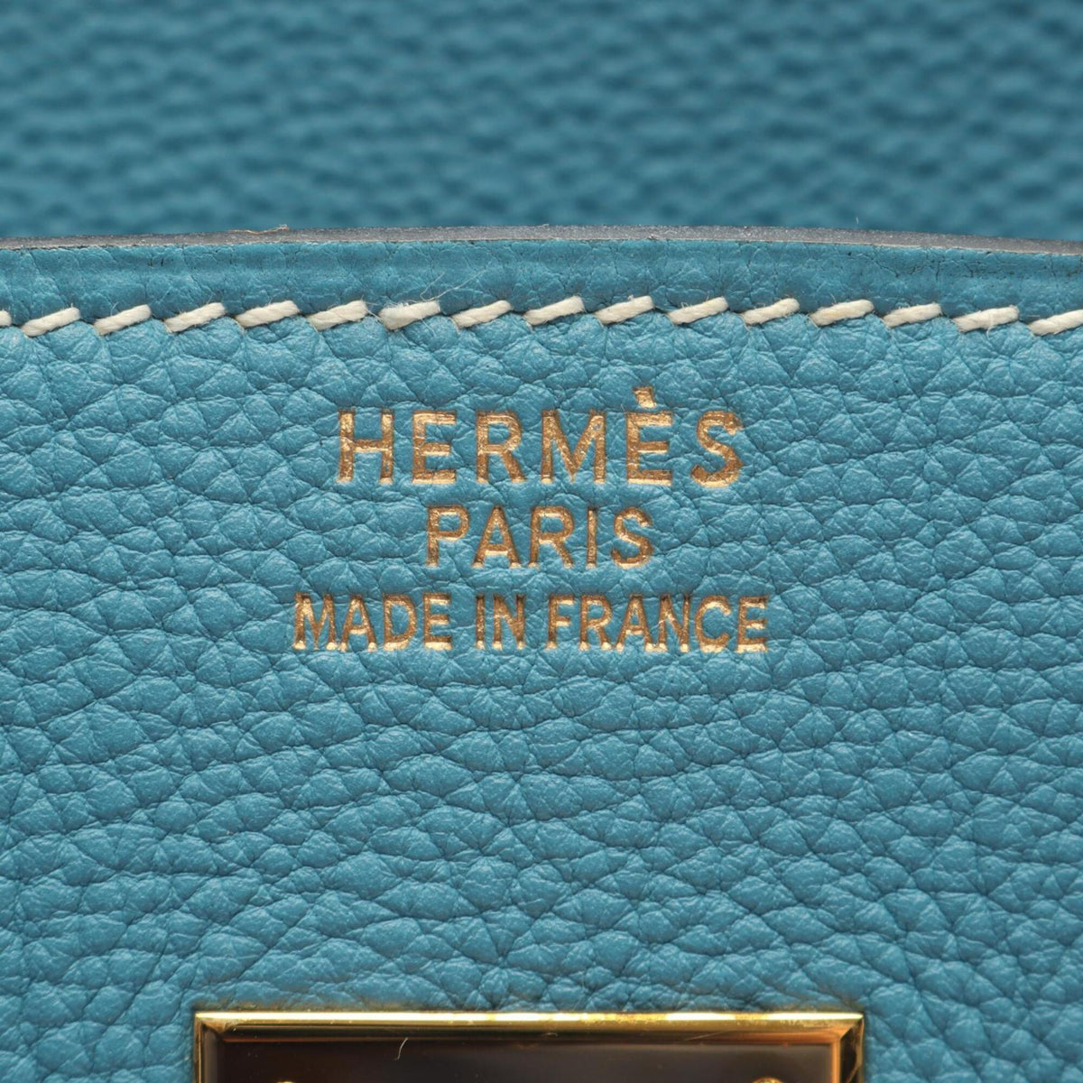 Hermes Blue Togo Leather Handbag (Pre-Owned)