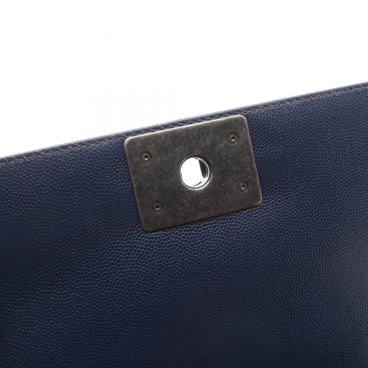 Chanel Navy Grained Calfskin Shoulder Bag (Pre-Owned)