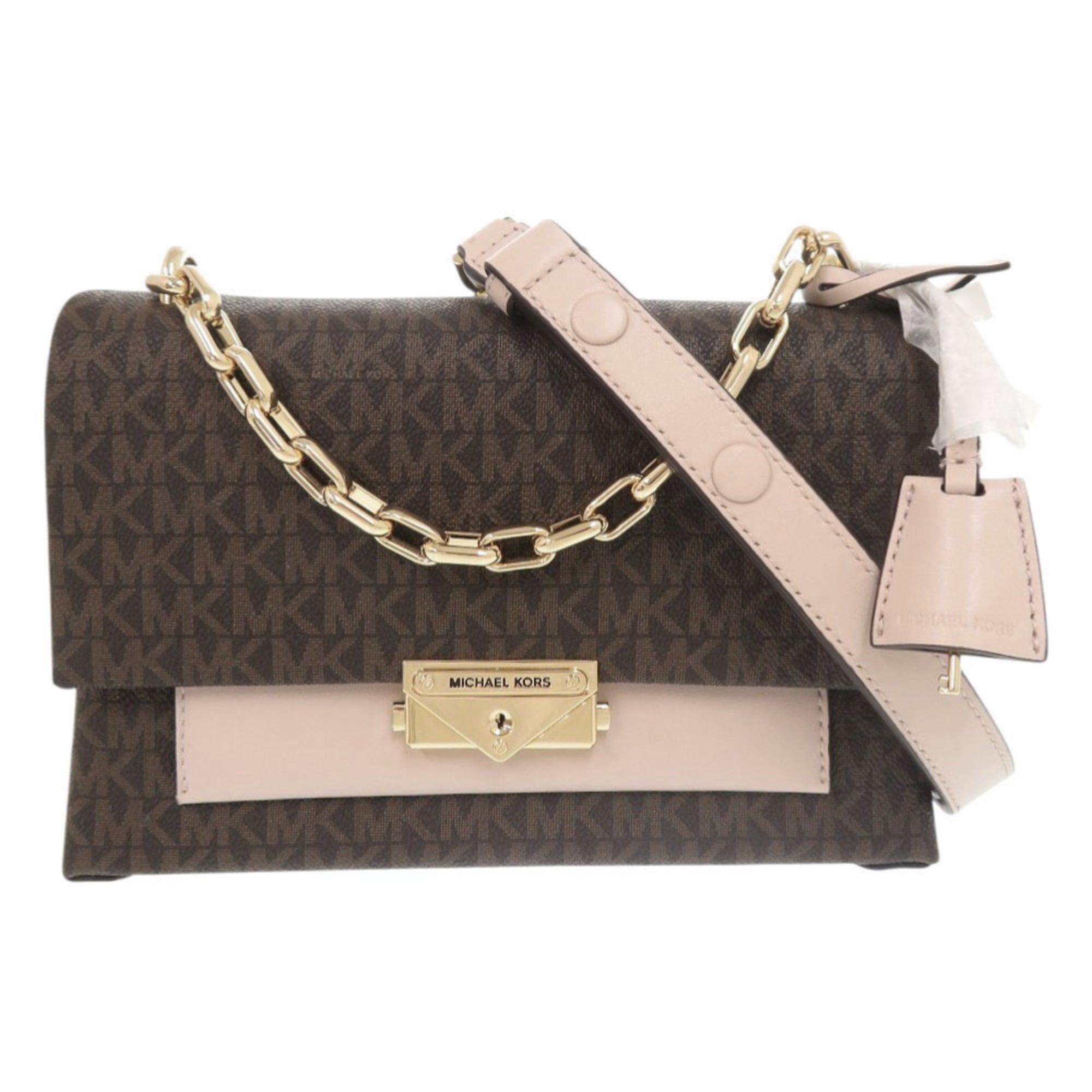 Michael Kors Brown Pink Pvc Shoulder Bag (Pre-Owned)