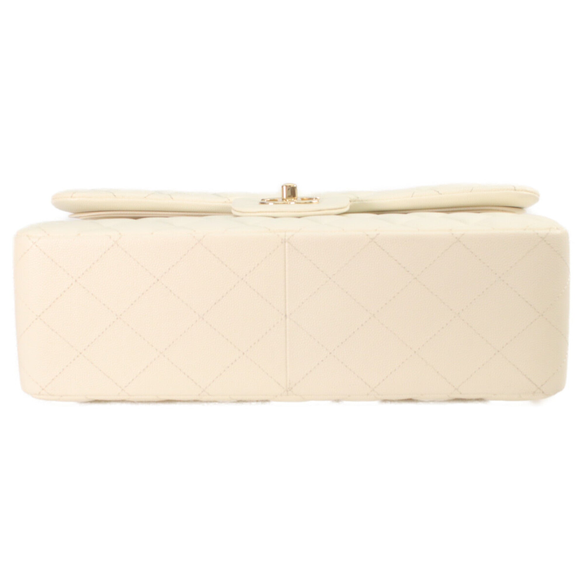 Chanel Ivory Grained Calfskin Shoulder Bag (Pre-Owned)