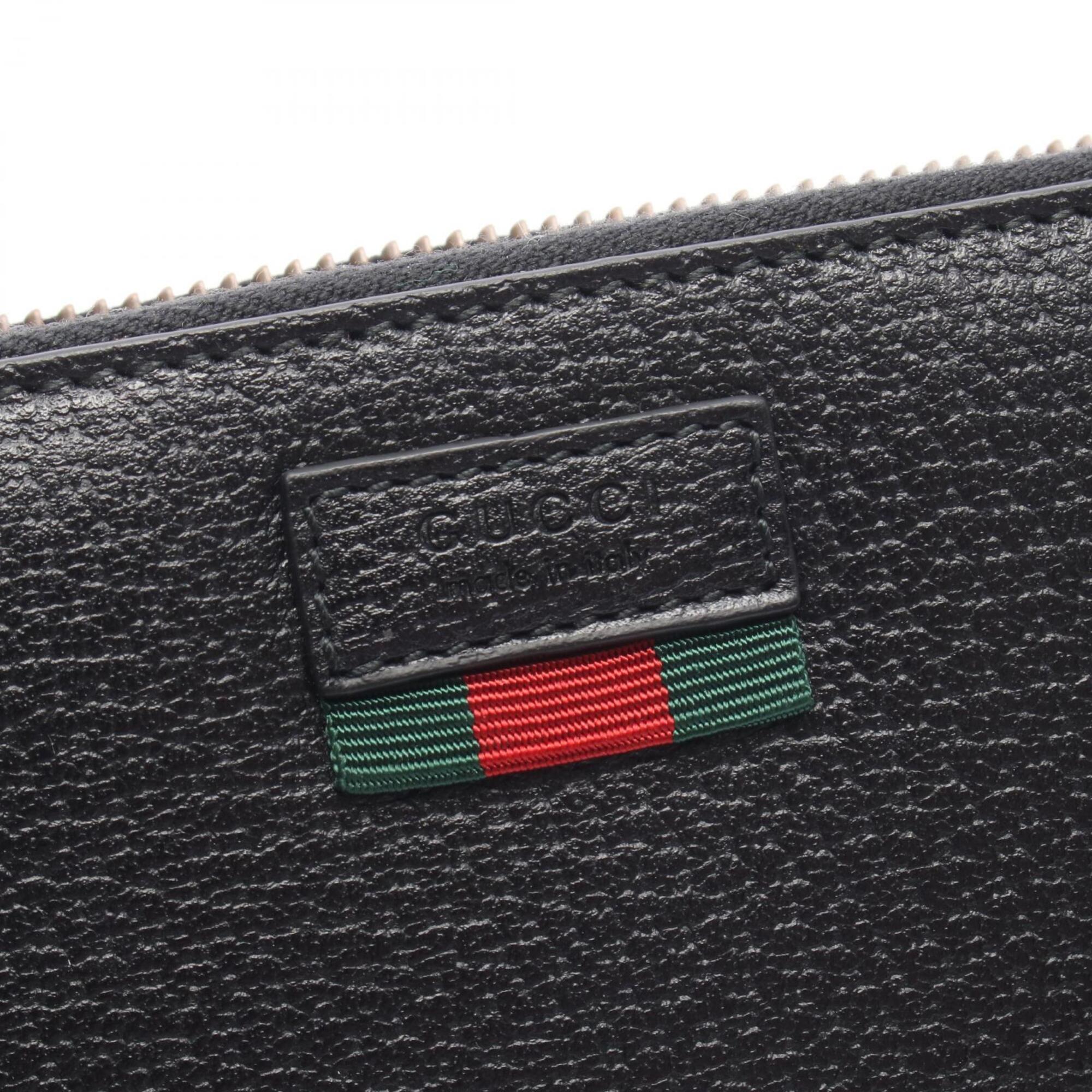 Gucci Black Leather Long Wallet (Bi-Fold) (Pre-Owned)