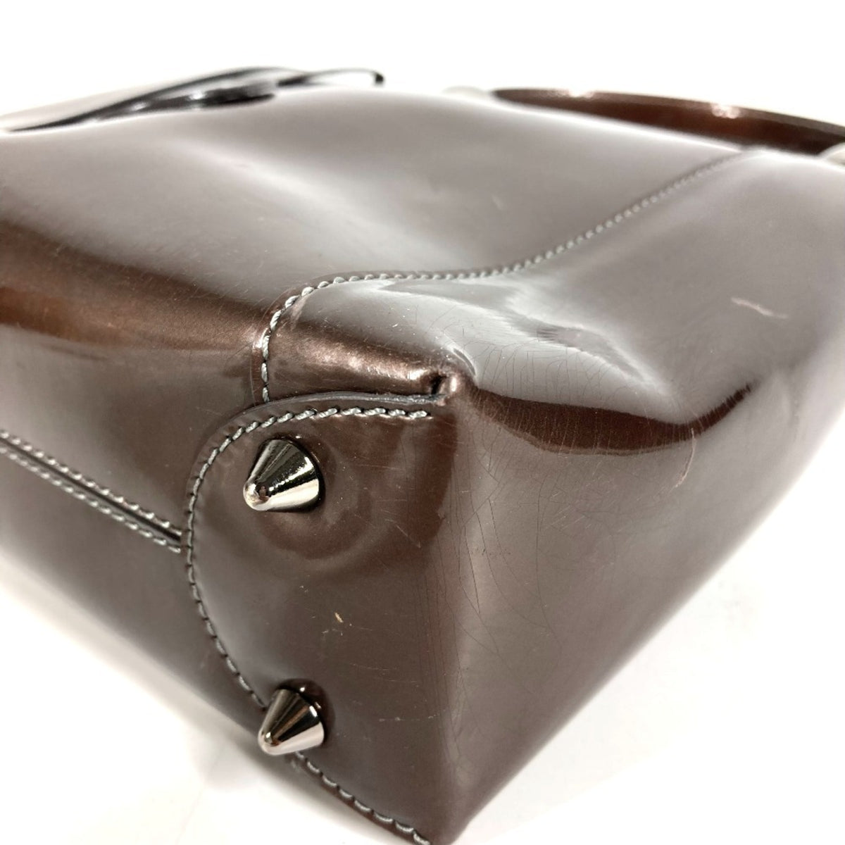 Christian Dior Brown Patent Leather Handbag (Pre-Owned)