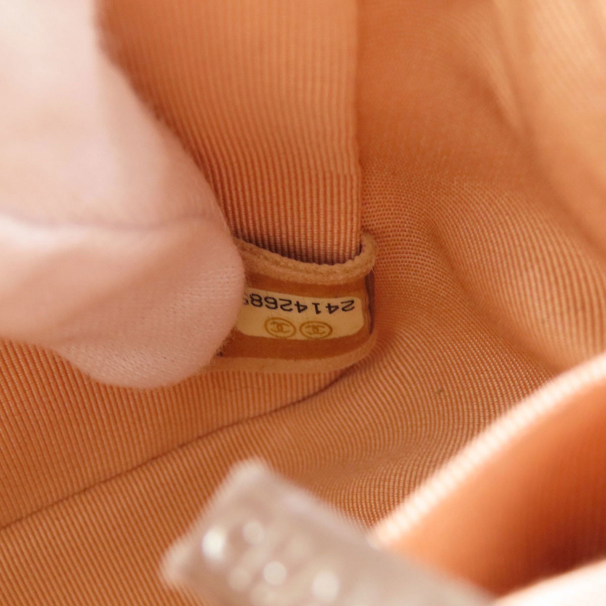 Chanel Matelasse Beige Pink Caviar Leather Shoulder Bag (Pre-Owned)