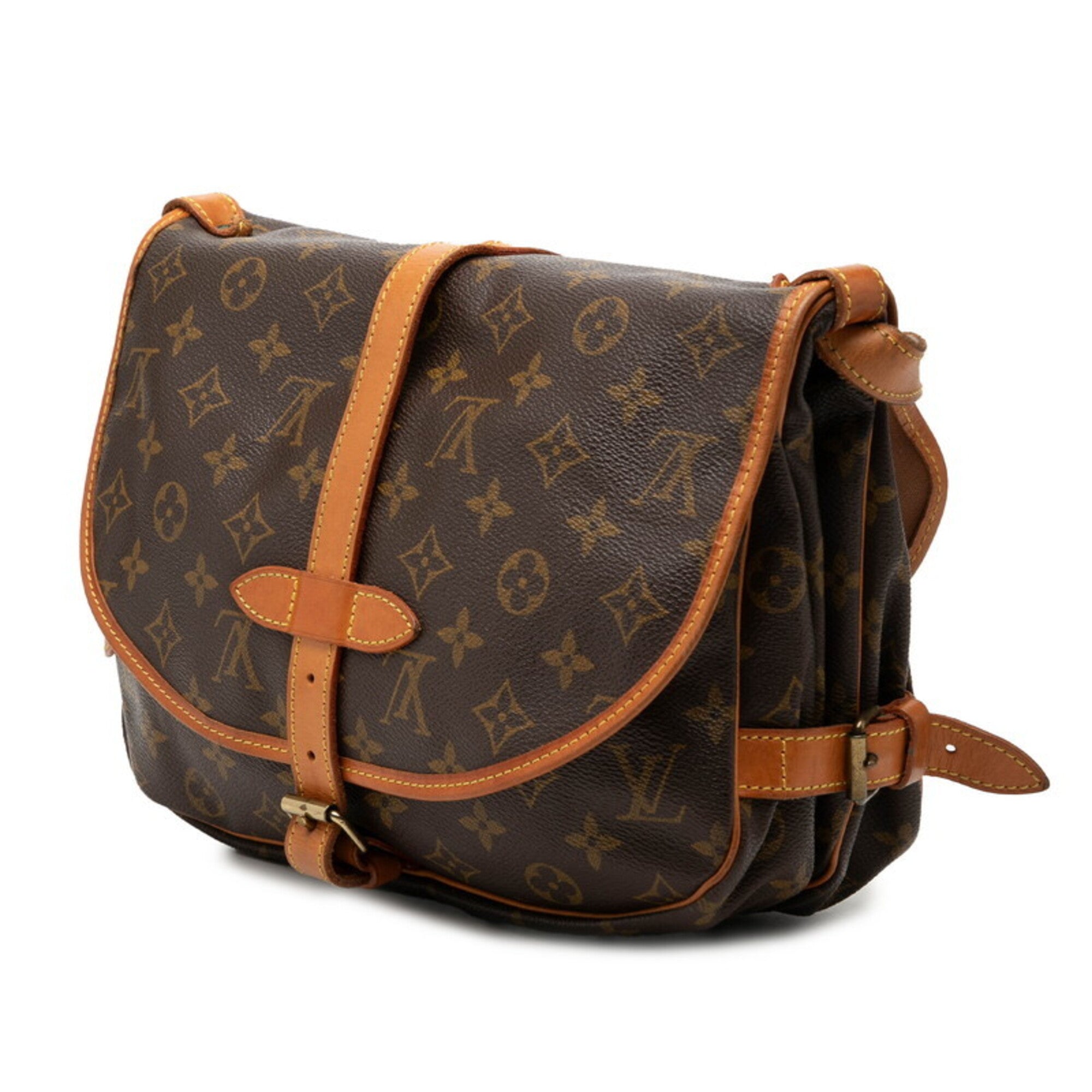 Louis Vuitton Brown Pvc Leather Shoulder Bag (Pre-Owned)