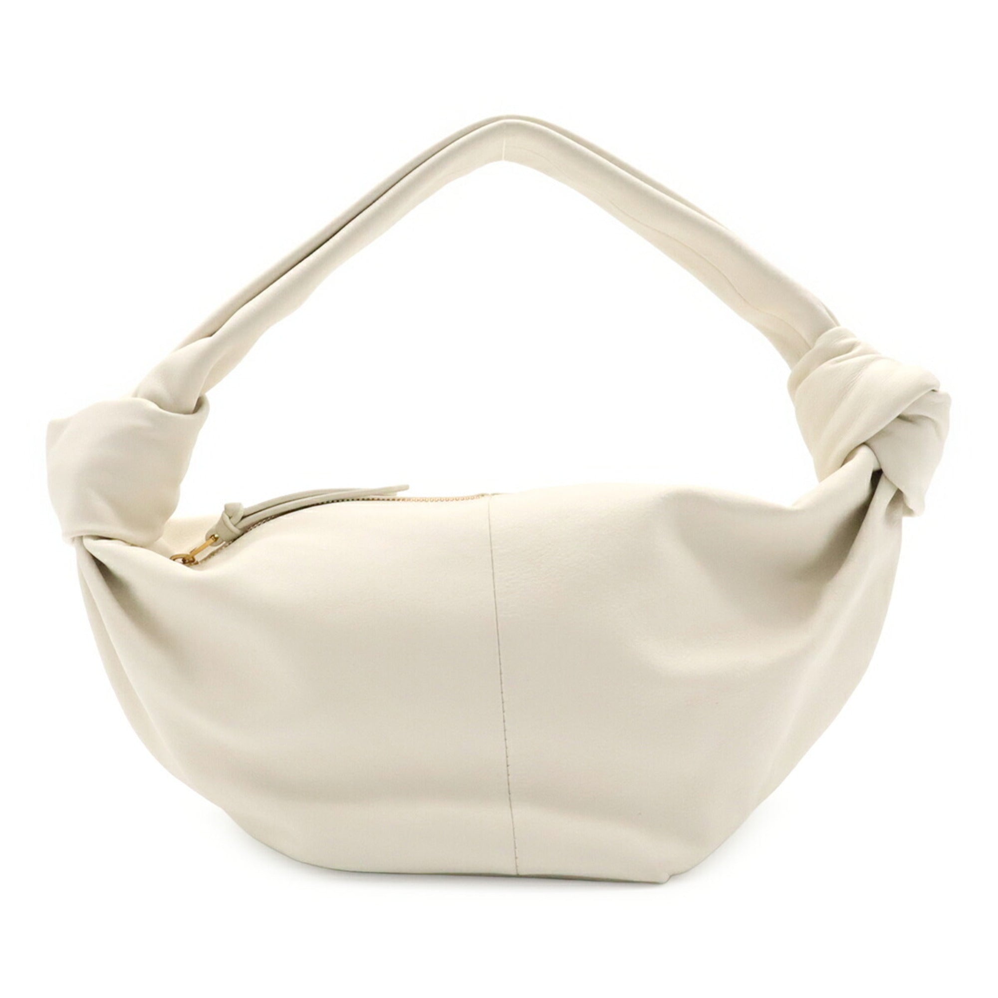 Bottega Veneta White Leather Handbag (Pre-Owned)