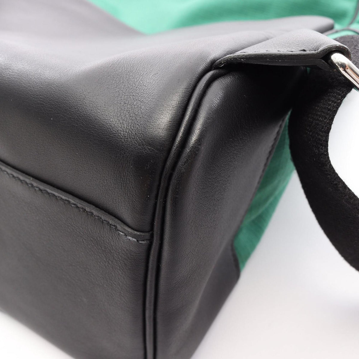 Hermes Black Green Swift Leather Backpack (Pre-Owned)