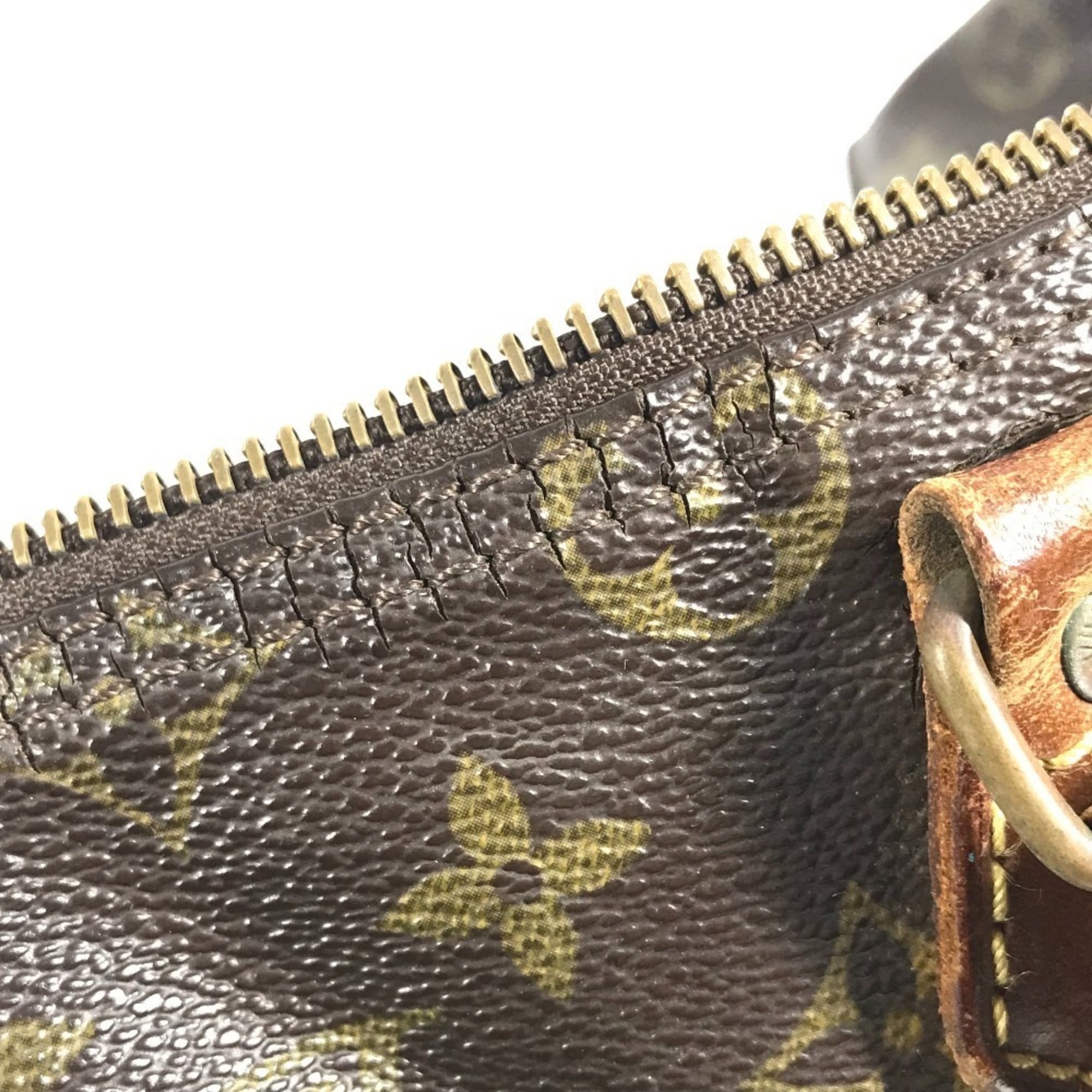 Louis Vuitton Brown Monogram Canvas Boston Bag Handbag Tote Bag (Pre-Owned)