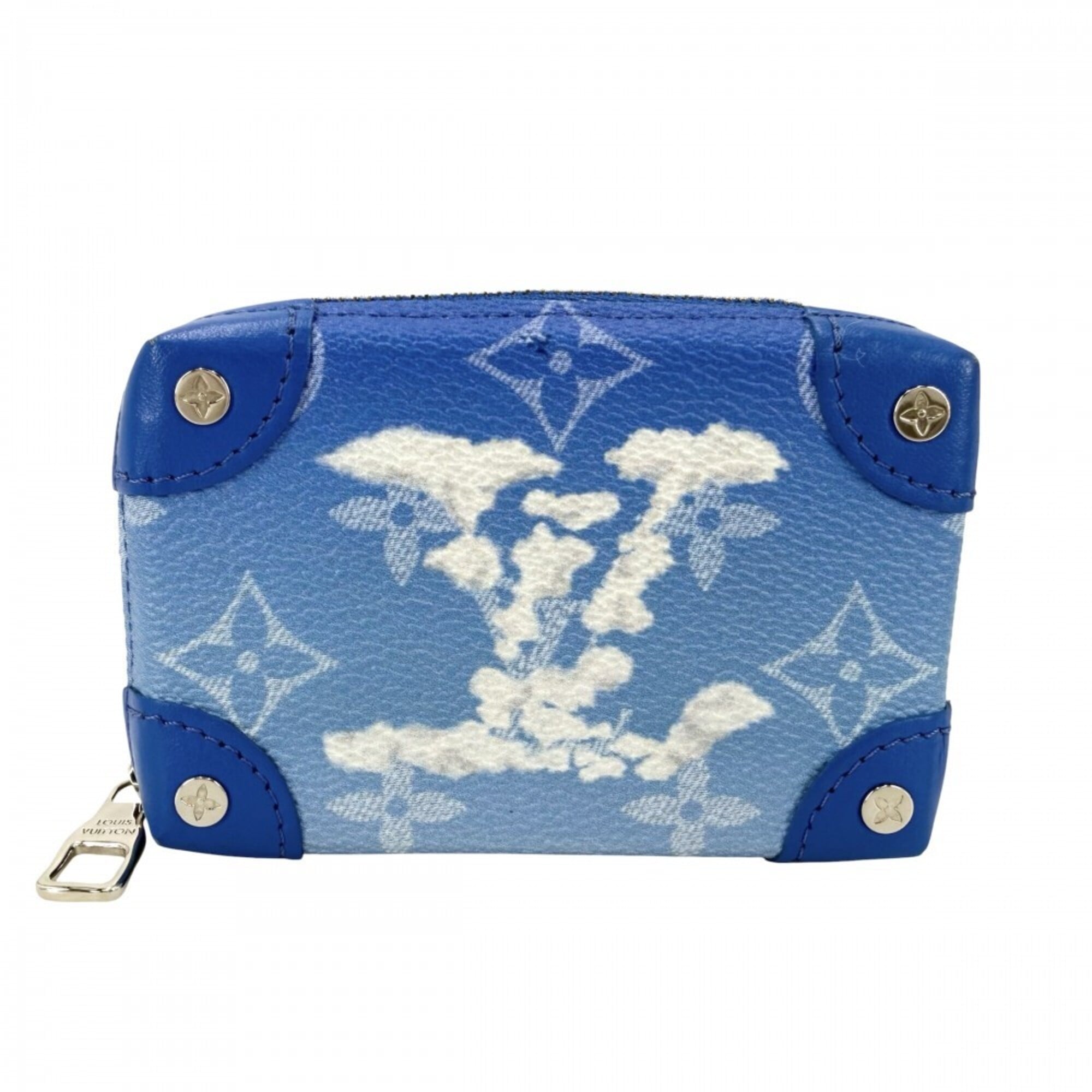 Louis Vuitton Blue Monogram Coin Purse/Coin Case (Pre-Owned)