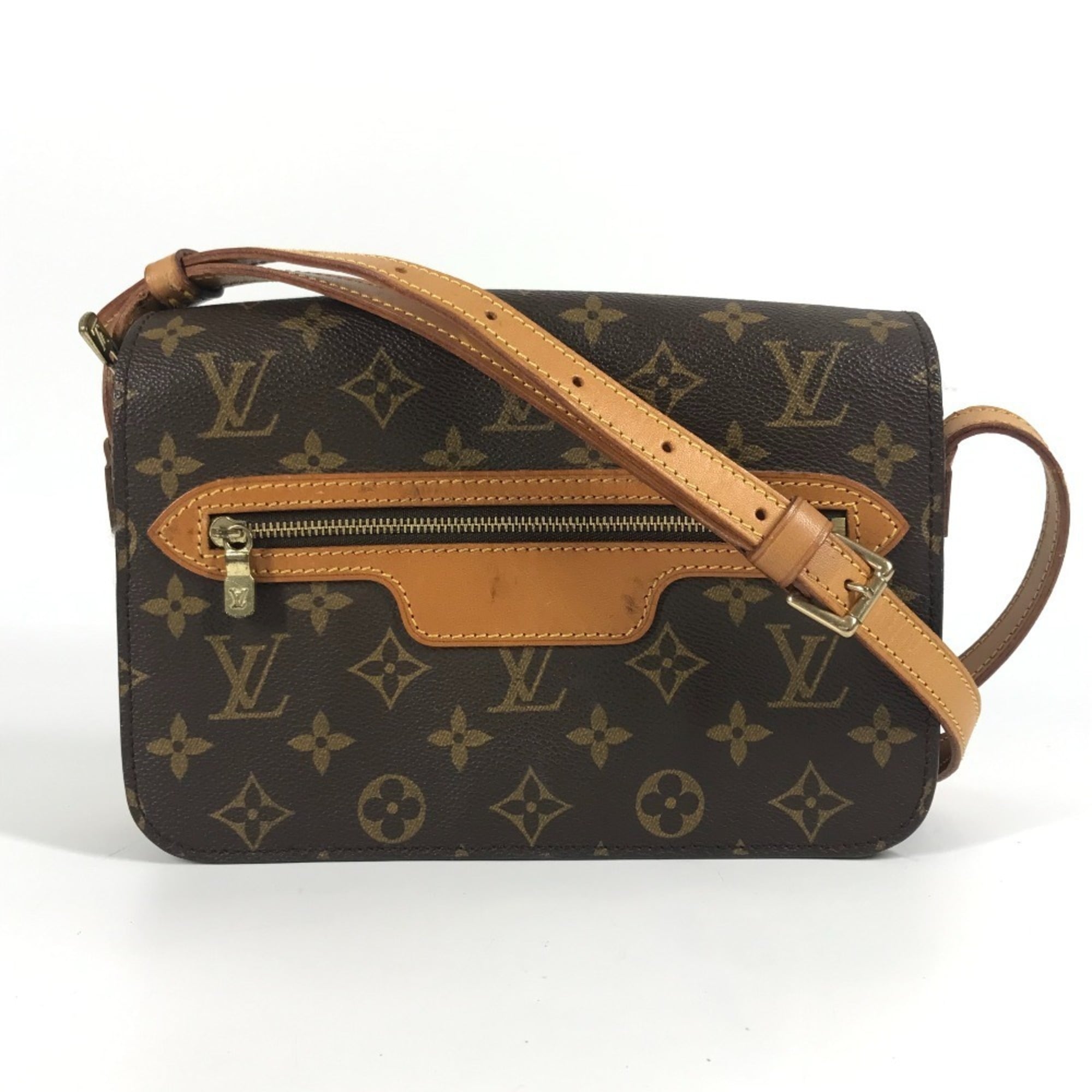 Louis Vuitton Brown Monogram Canvas Pochette Shoulder Bag (Pre-Owned)