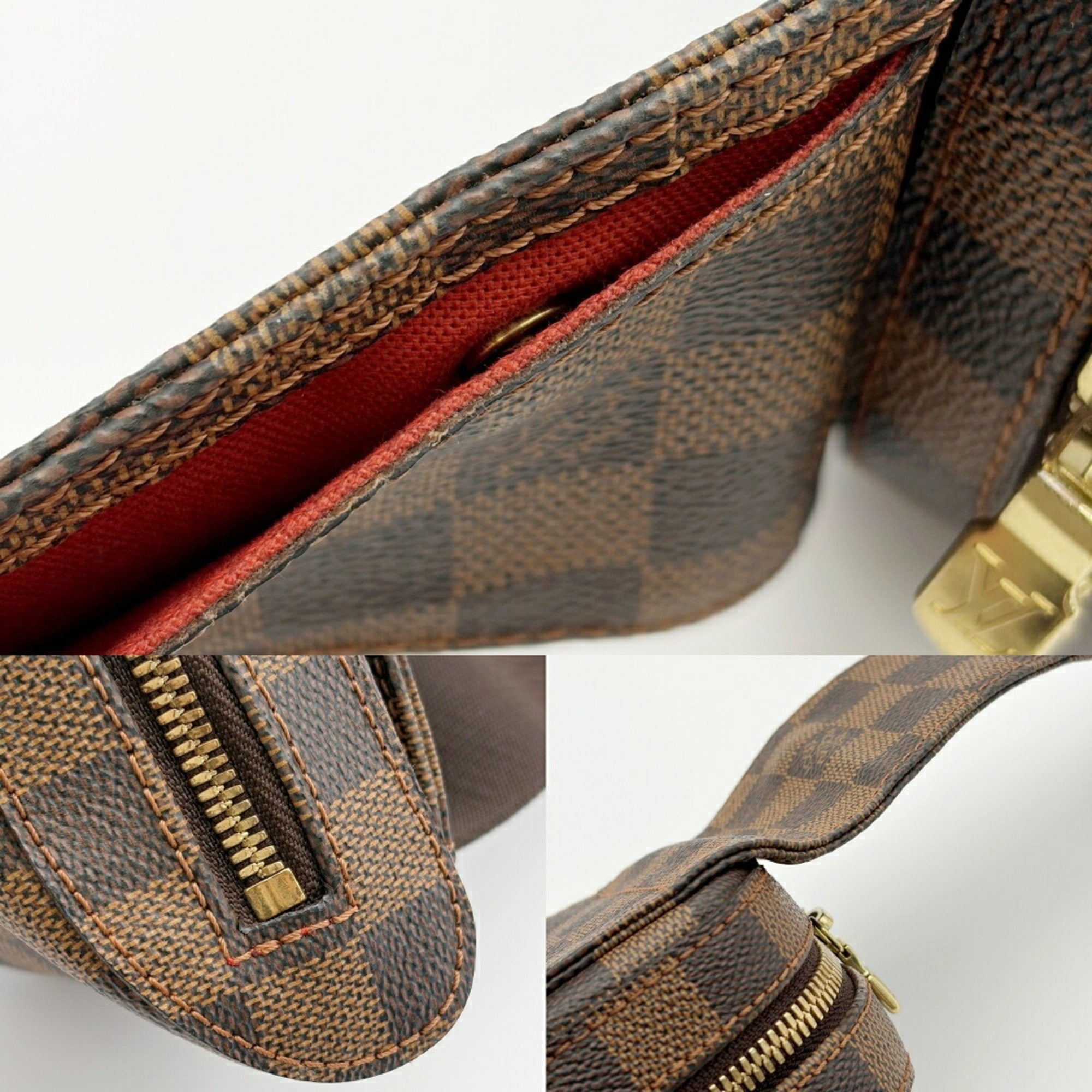 Louis Vuitton Damier Canvas Ebene Pvc Canvas Pouch Sling Bag (Pre-Owned)
