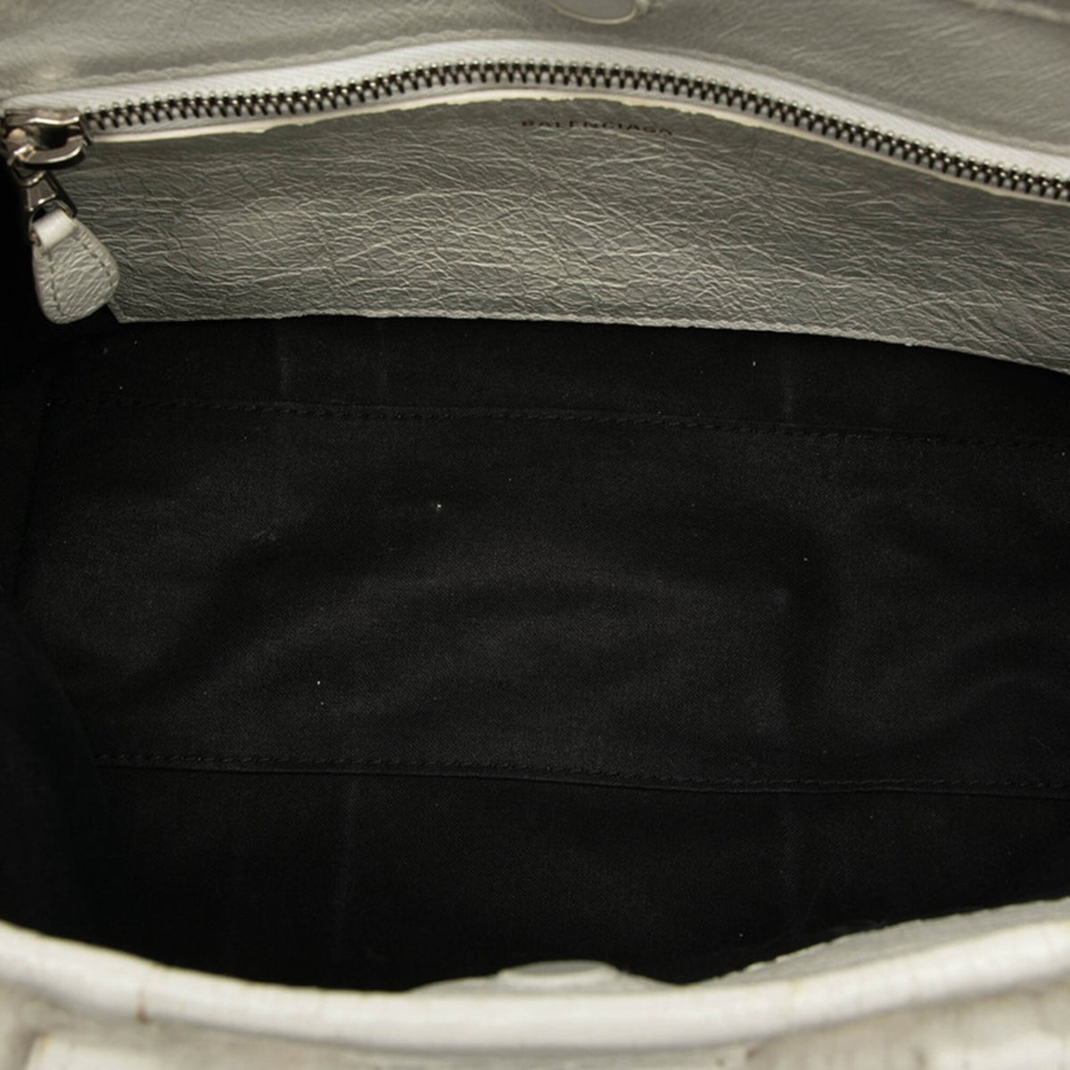 Balenciaga White Leather Handbag Shoulder Bag Tote Bag (Pre-Owned)