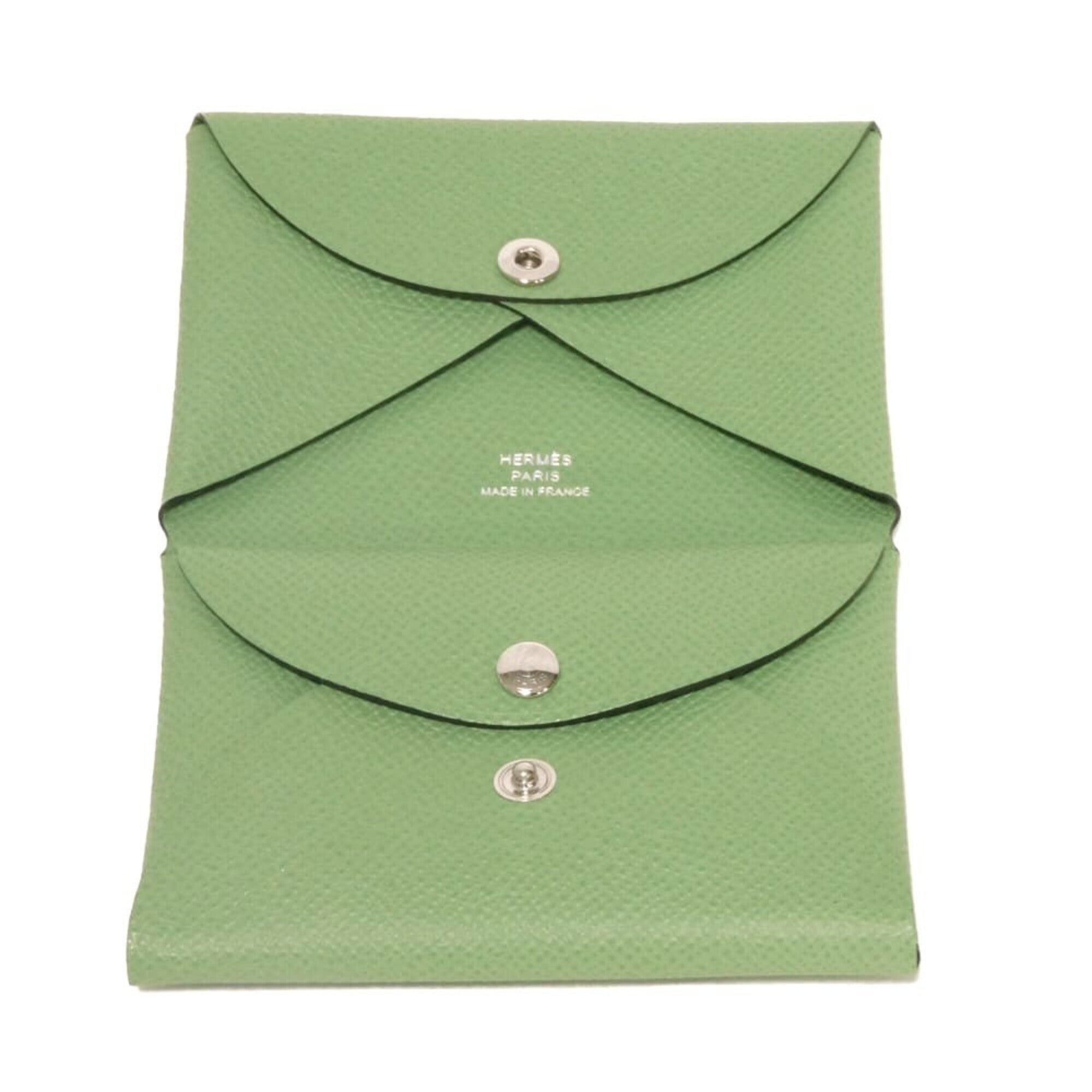 Hermes Green Vert Epsom Leather Coin Purse/Coin Case (Pre-Owned)