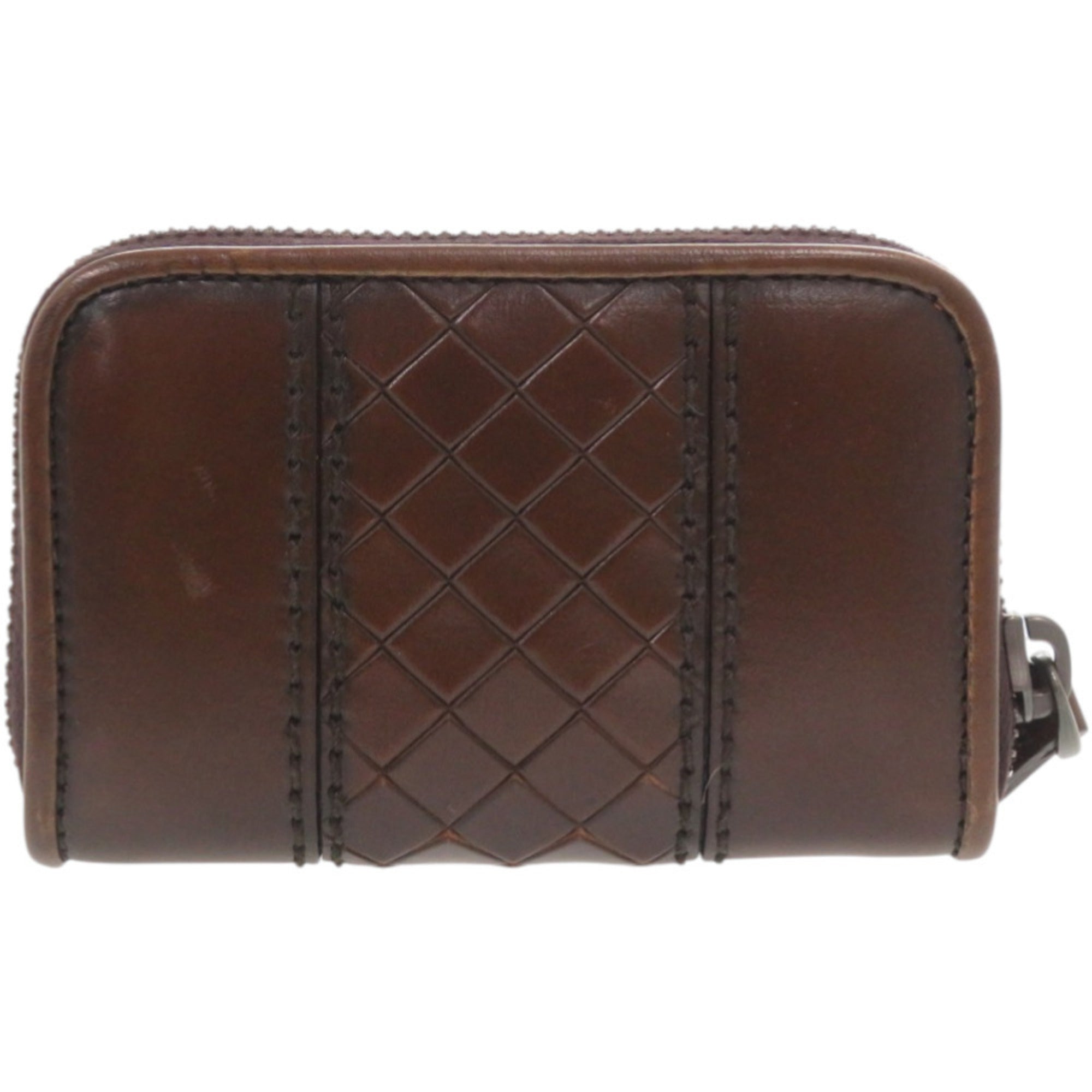 Bottega Veneta Brown Leather Coin Purse/Coin Case (Pre-Owned)