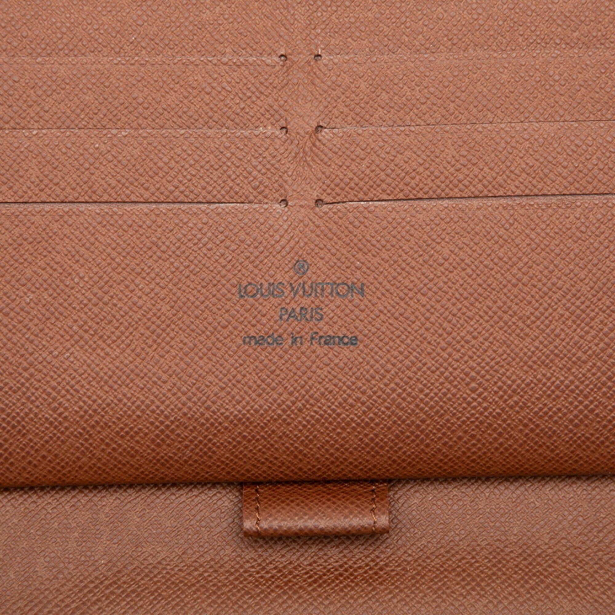 Louis Vuitton Monogram Brown Pvc Leather Long Wallet (Bi-Fold) (Pre-Owned)