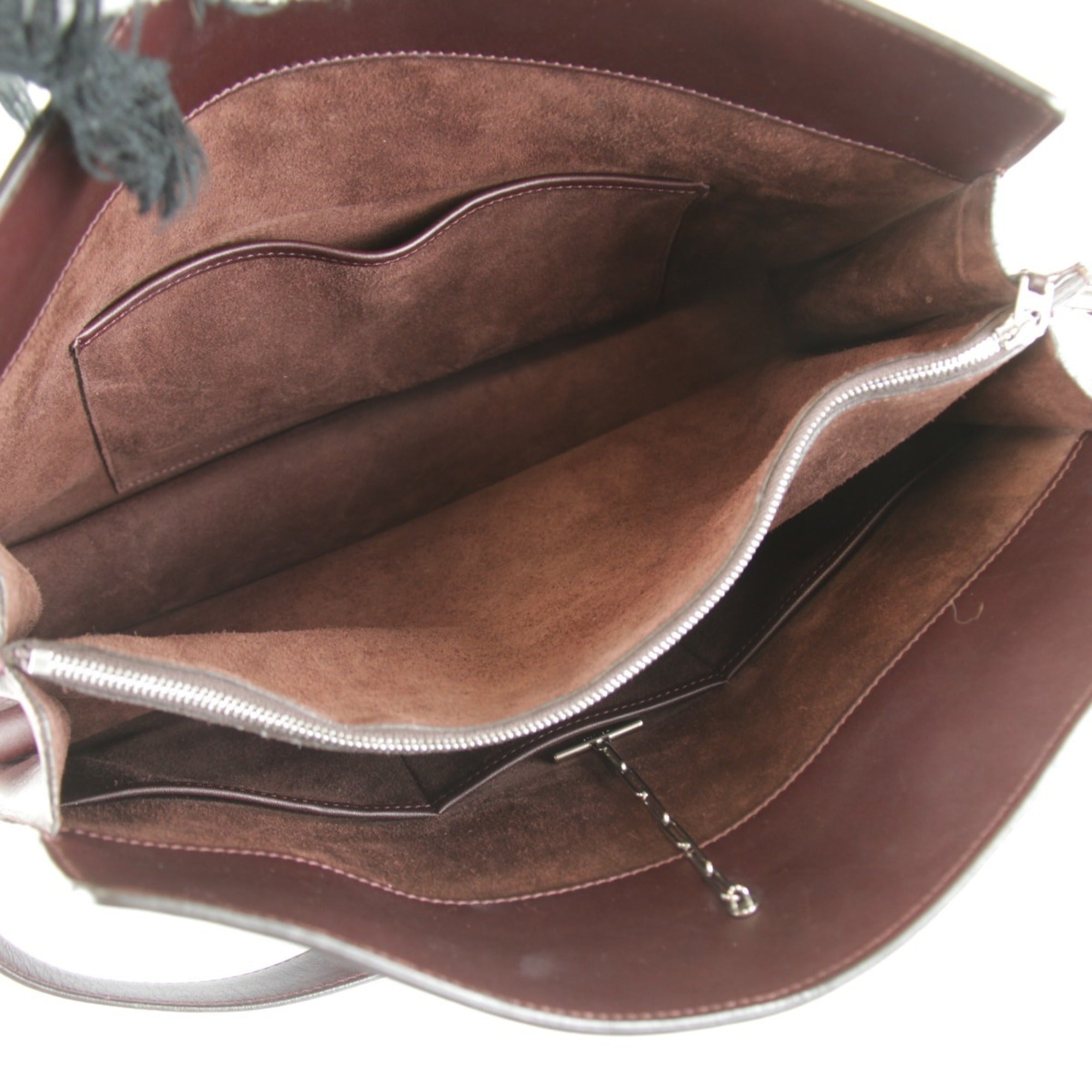 Celine Bordeaux Wine Leather Shoulder Bag (Pre-Owned)
