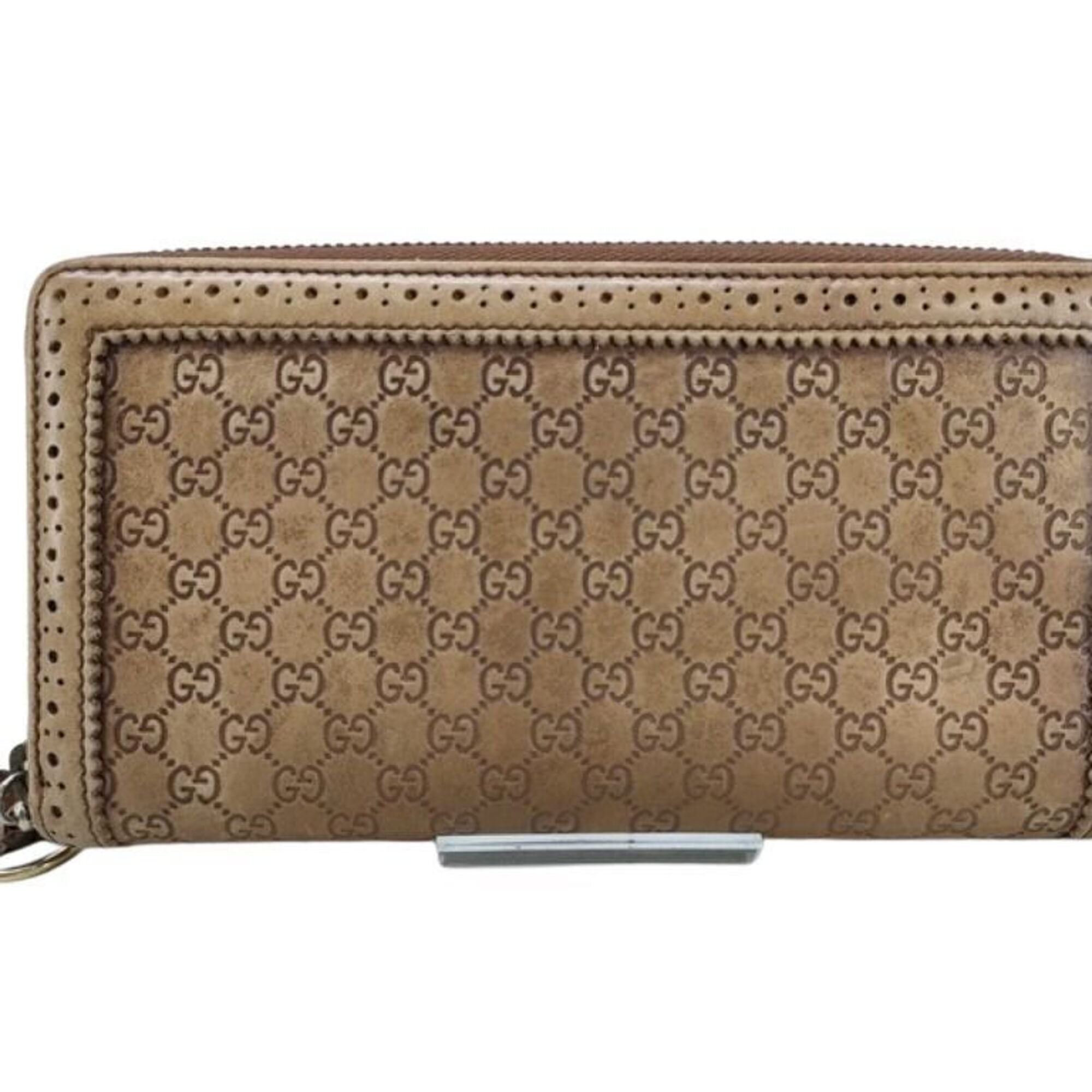 Gucci Brown Leather Coin Purse/Coin Case (Pre-Owned)