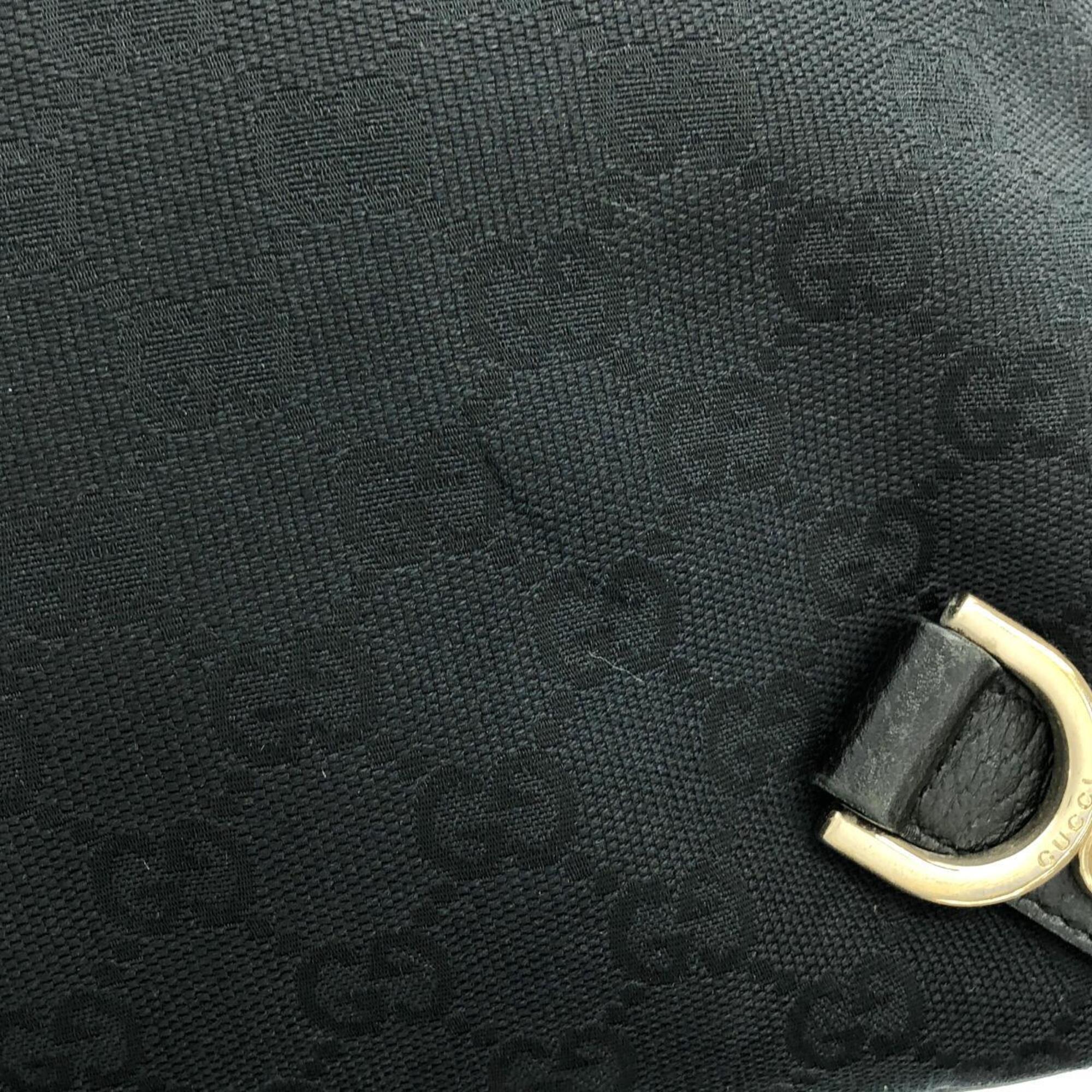 Gucci Black Gg Canvas Shoulder Bag (Pre-Owned)