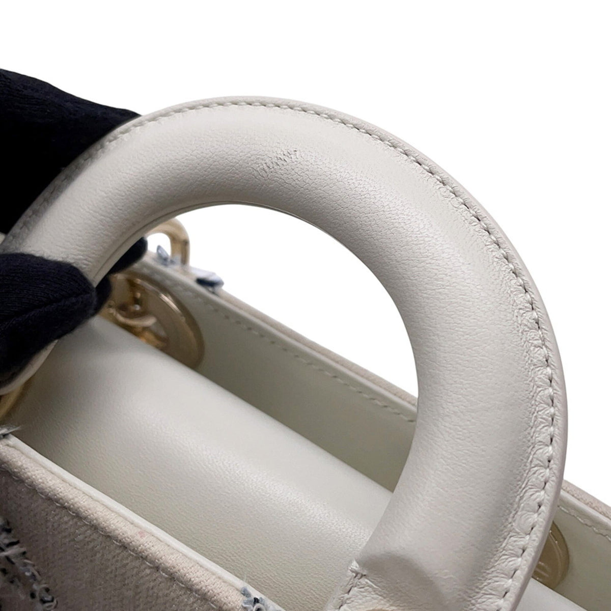 Christian Dior Blue White Leather Handbag (Pre-Owned)