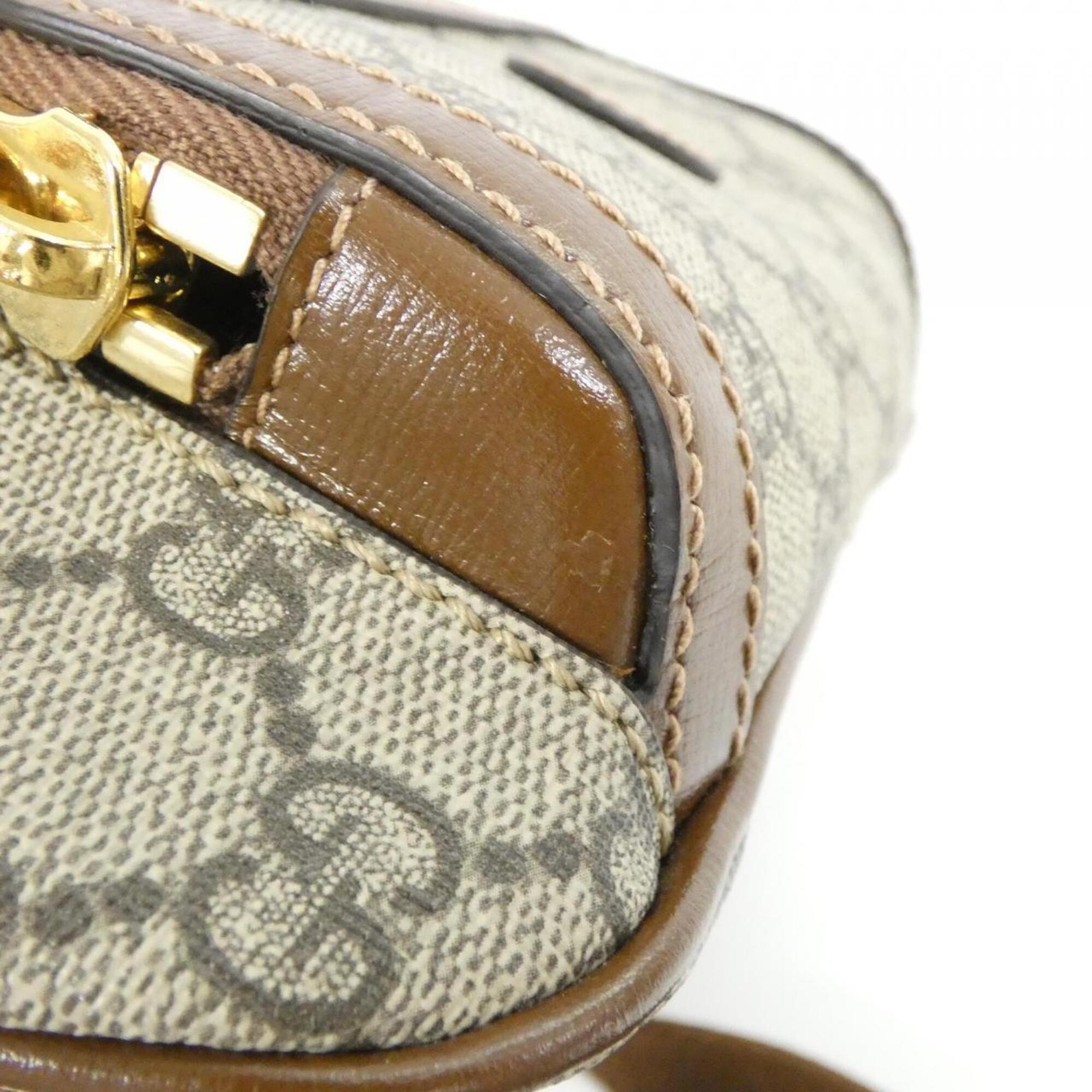Gucci Beige Brown Gg Supreme Leather Fanny Pack (Pre-Owned)