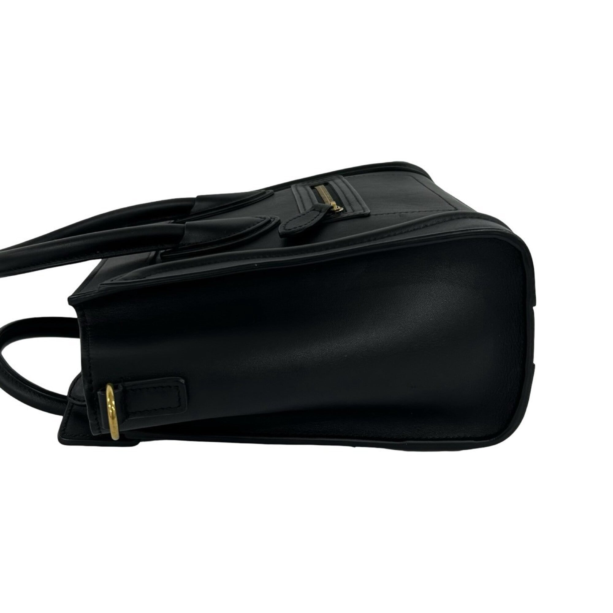 Celine Black Leather Handbag Shoulder Bag (Pre-Owned)