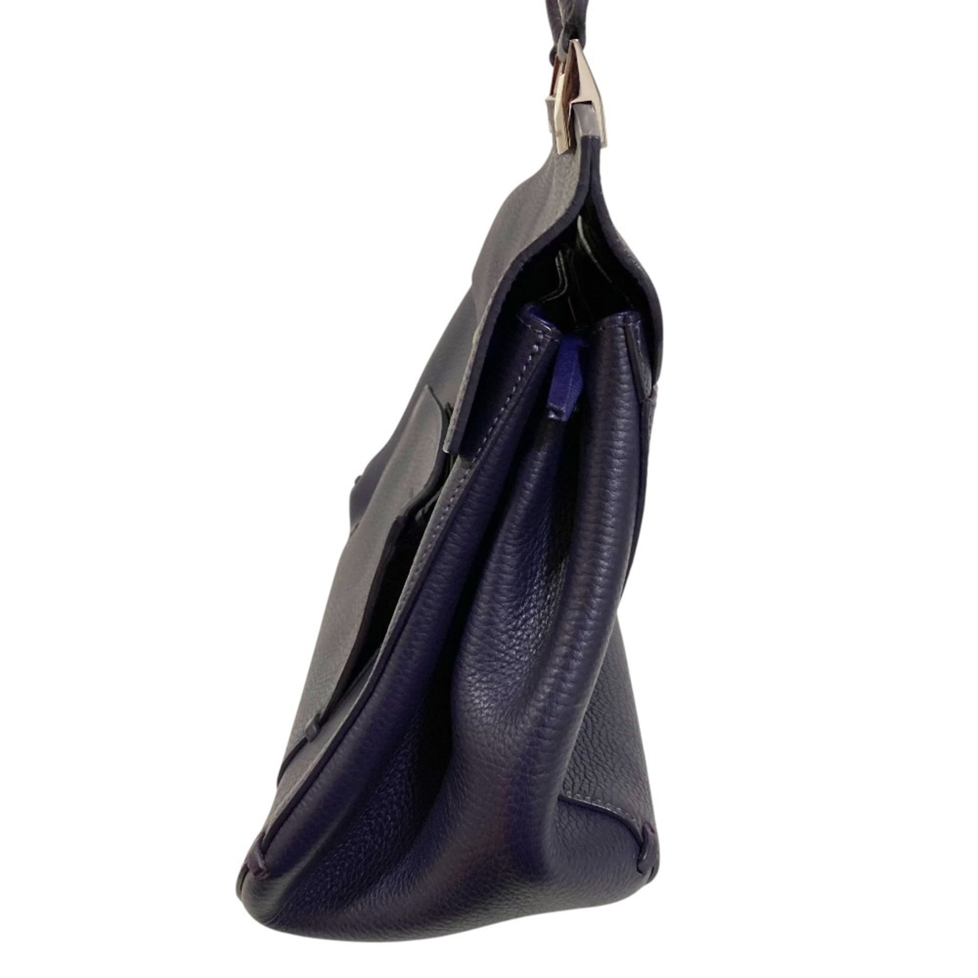 Longchamp Purple Handbag Tote Bag (Pre-Owned)