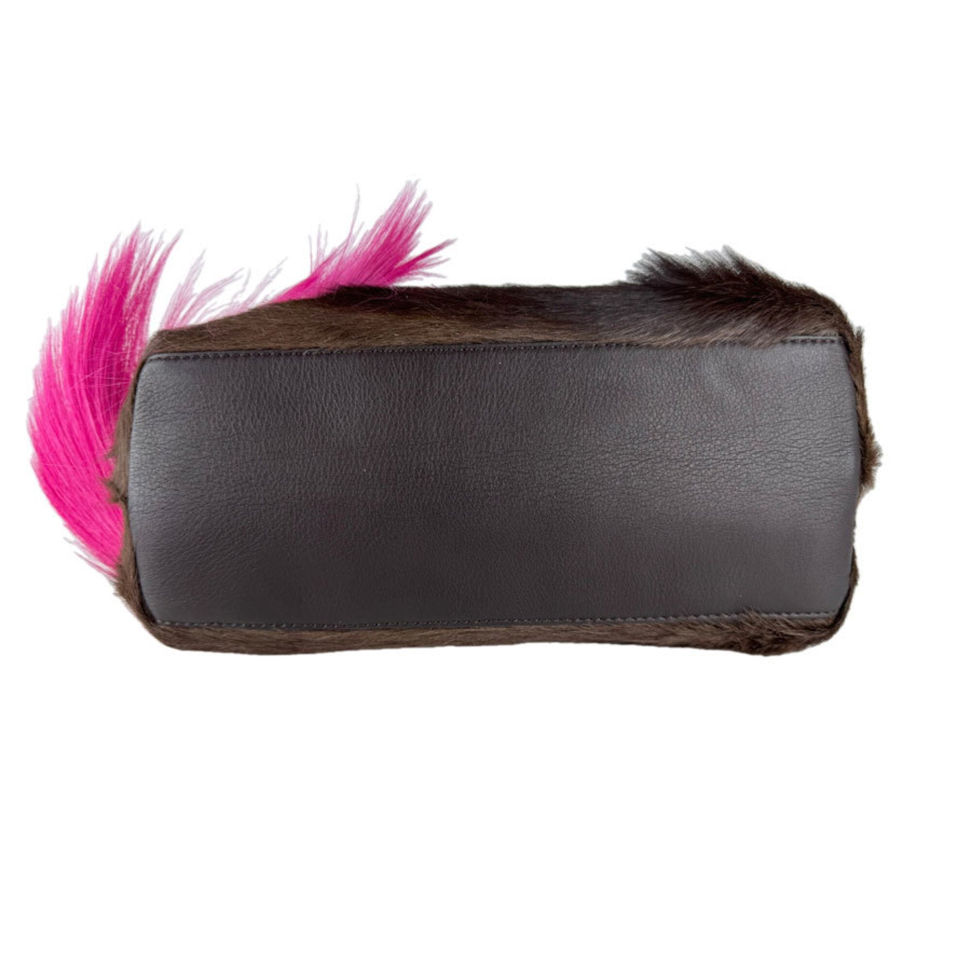 Fendi Brown Leather Handbag Shoulder Bag (Pre-Owned)
