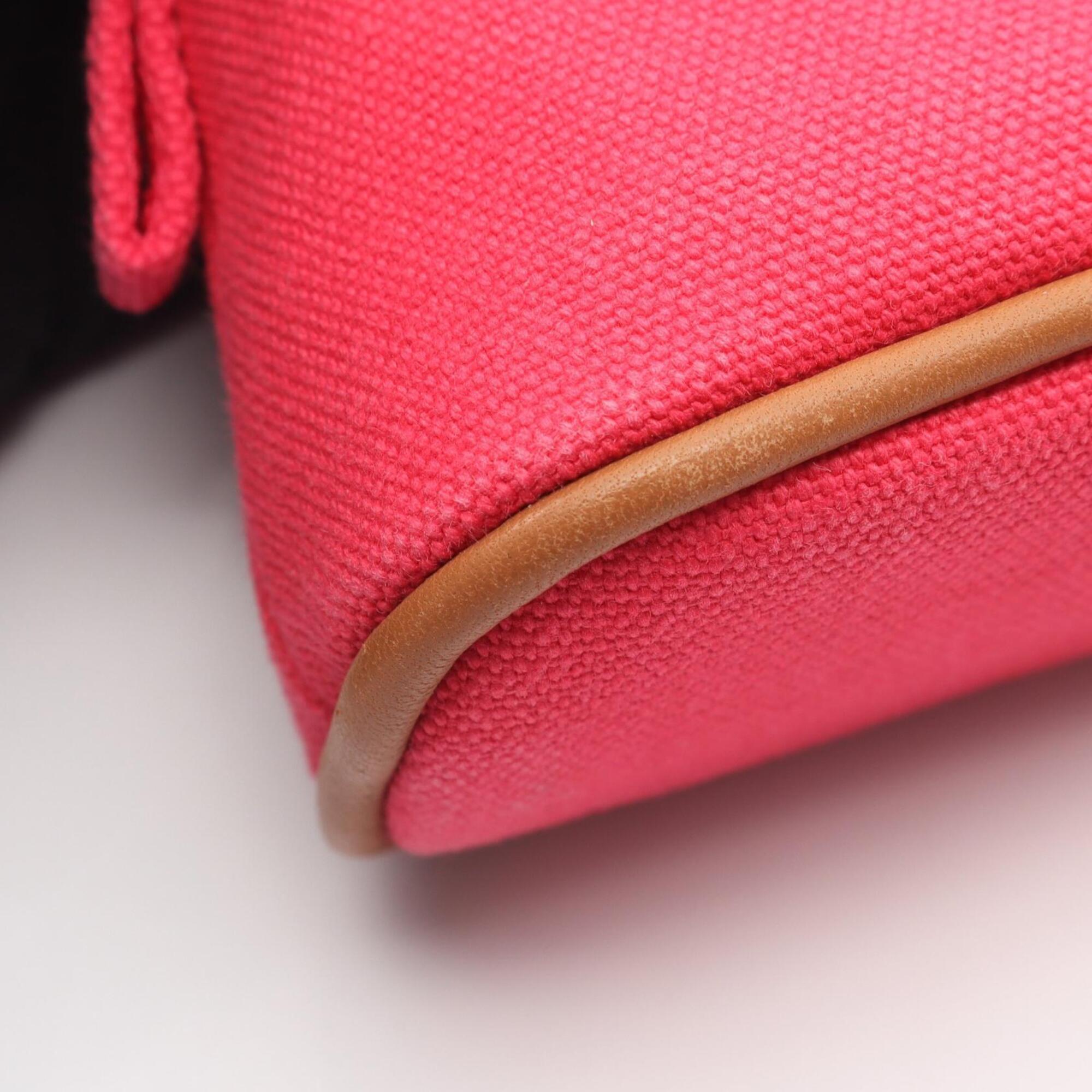 Hermes Pink Canvas Handbag Pouch (Pre-Owned)