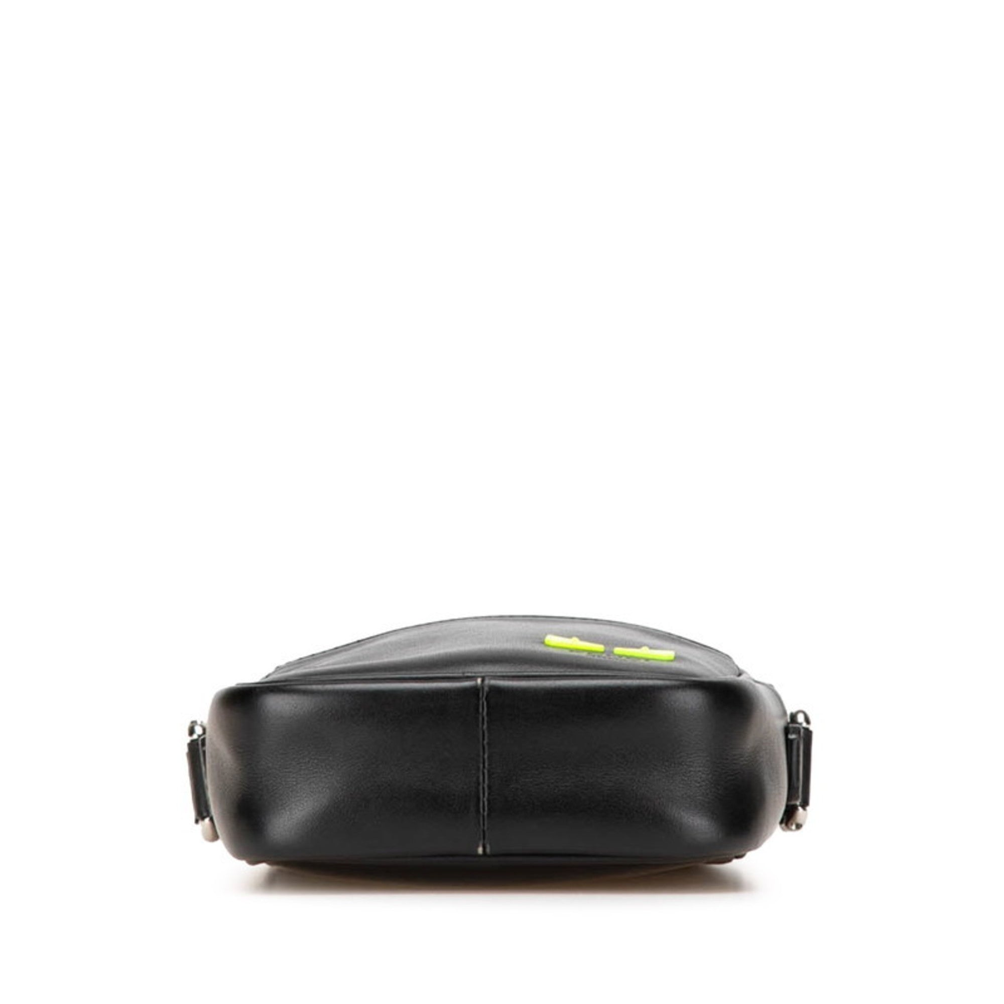 Fendi Black Yellow Leather Shoulder Bag (Pre-Owned)