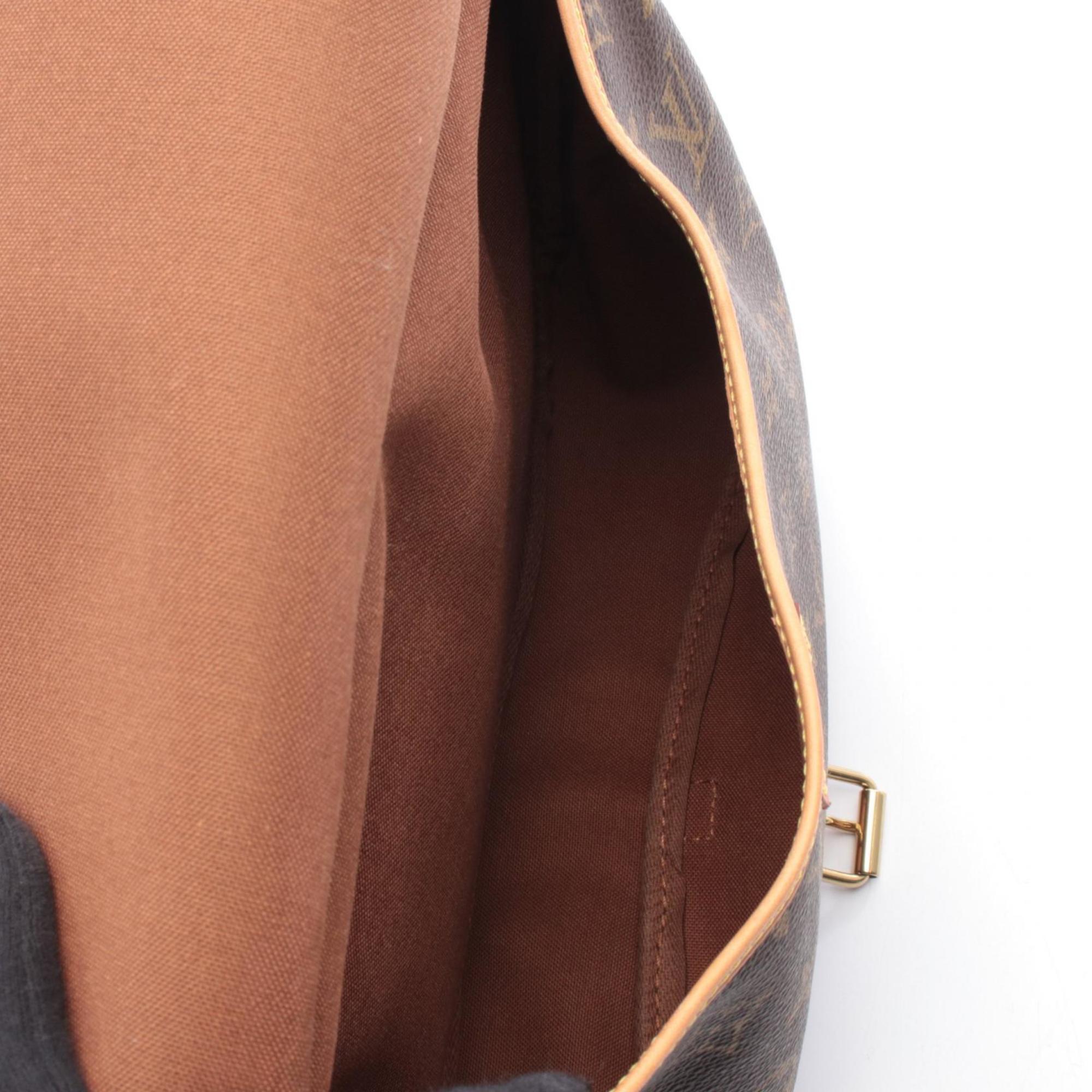 Louis Vuitton Brown Coated Canvas Monogram Leather Handbag Shoulder Bag (Pre-Owned)