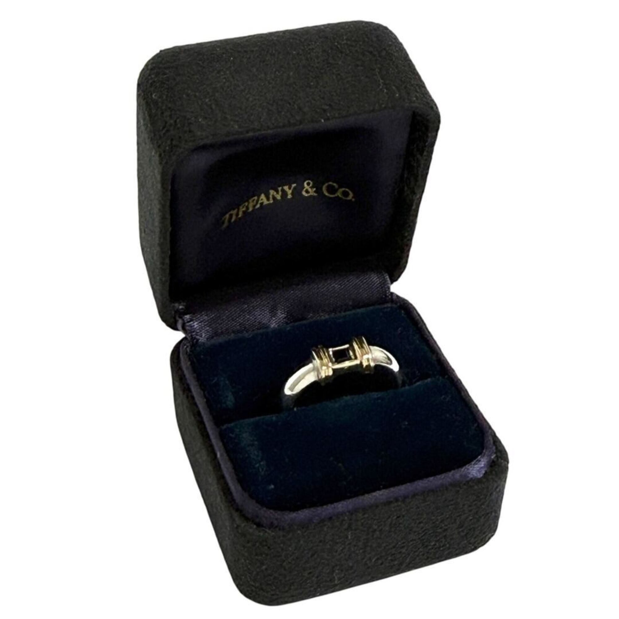Tiffany Silver 925 Yellow Gold (14K) Band Ring (Pre-Owned)