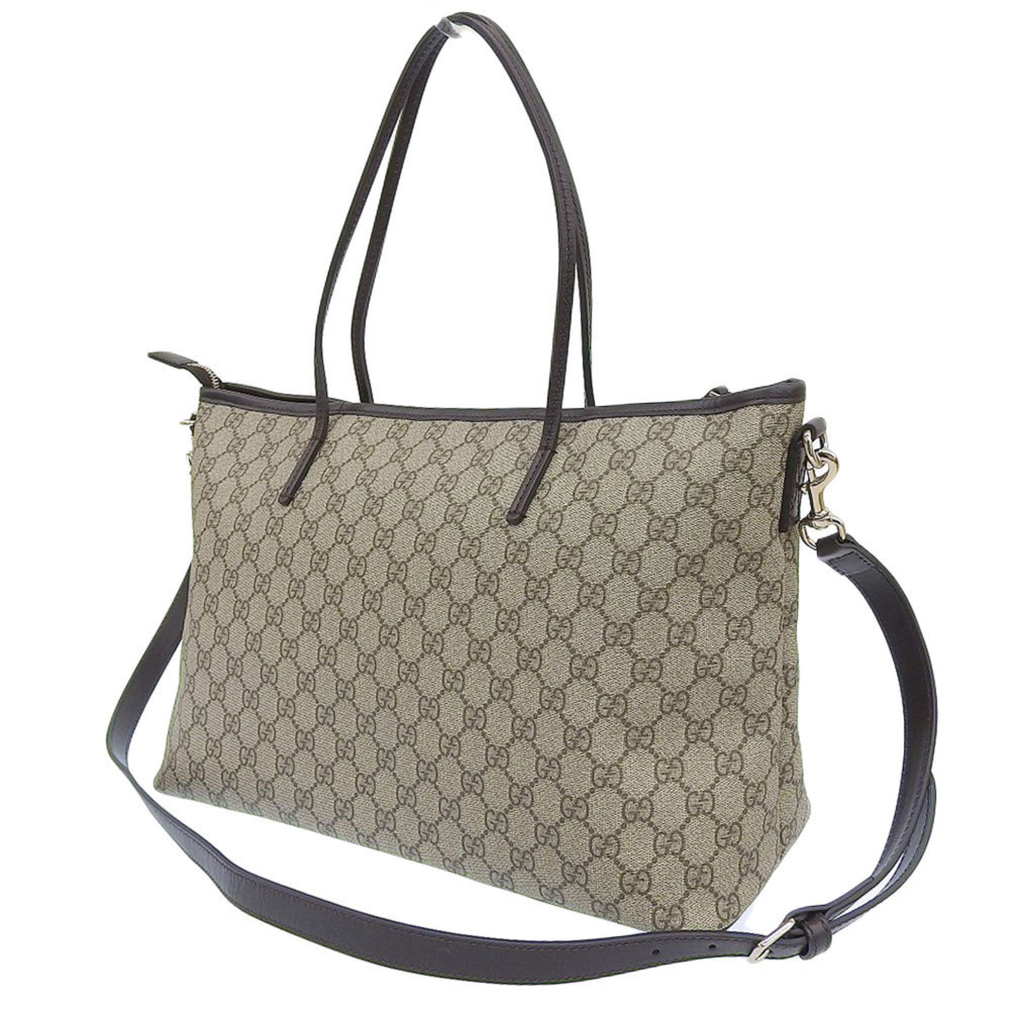 Gucci Beige Brown Pvc Tote Bag (Pre-Owned)