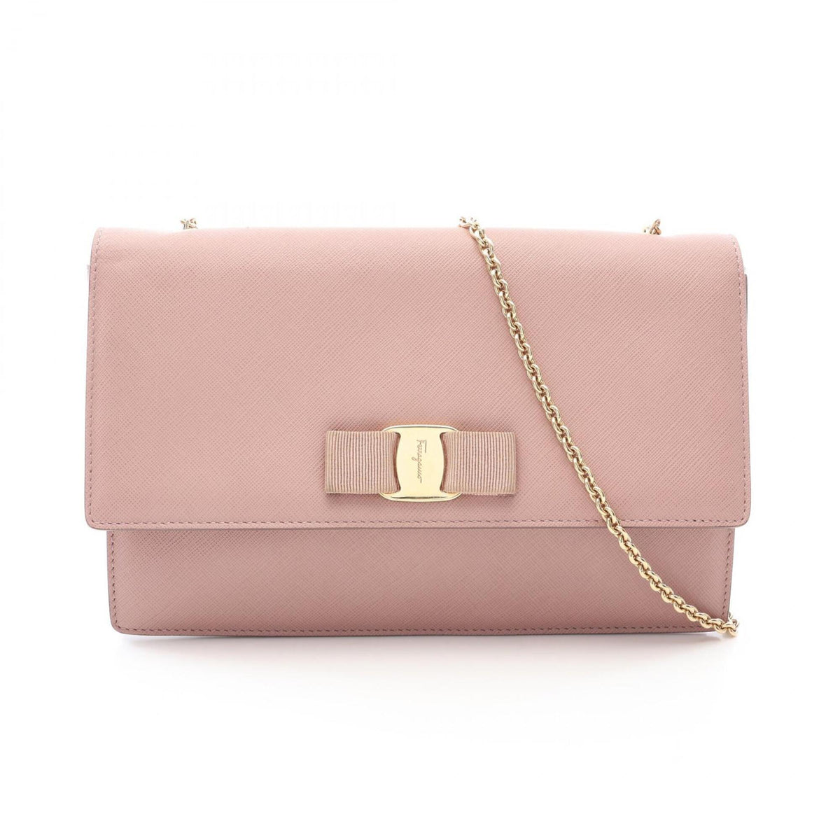 Salvatore Ferragamo Pink Leather Handbag Shoulder Bag (Pre-Owned)